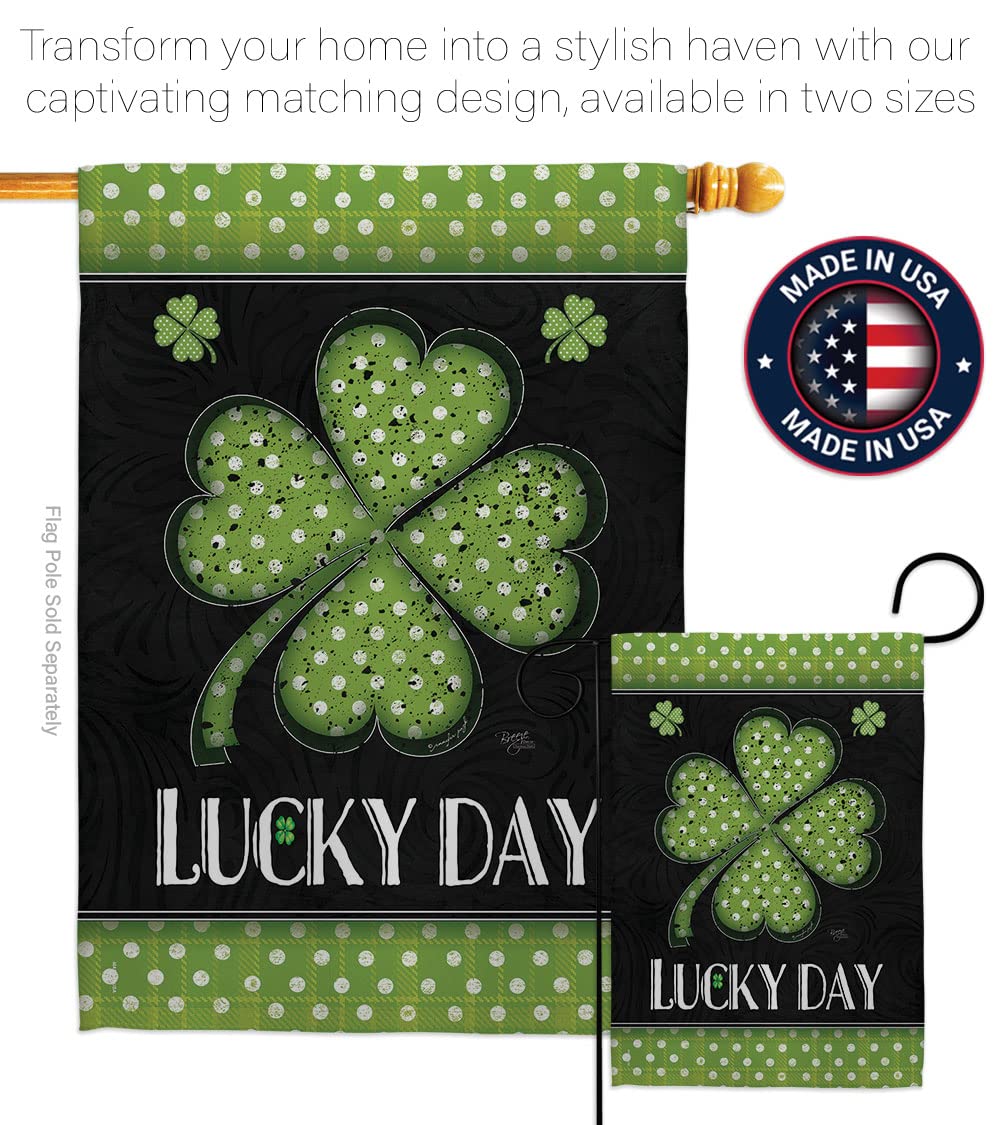 Lucky Clover St Patrick's Garden Flag 13x18.5