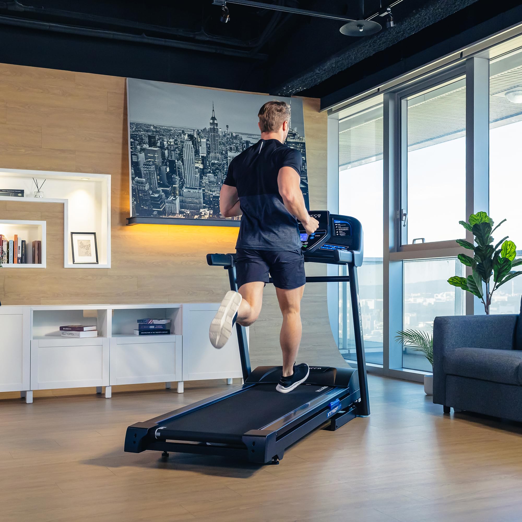 XTERRA Fitness Sport Series Premium Folding Smart Treadmill with Handlebar Speed & Incline Controls - Large XTRASoft Cushioned Running Deck - FTMS Bluetooth & XTERRA+ App Compatible - Perfect for Home Gym, Cardio Workouts & Indoor Running Training