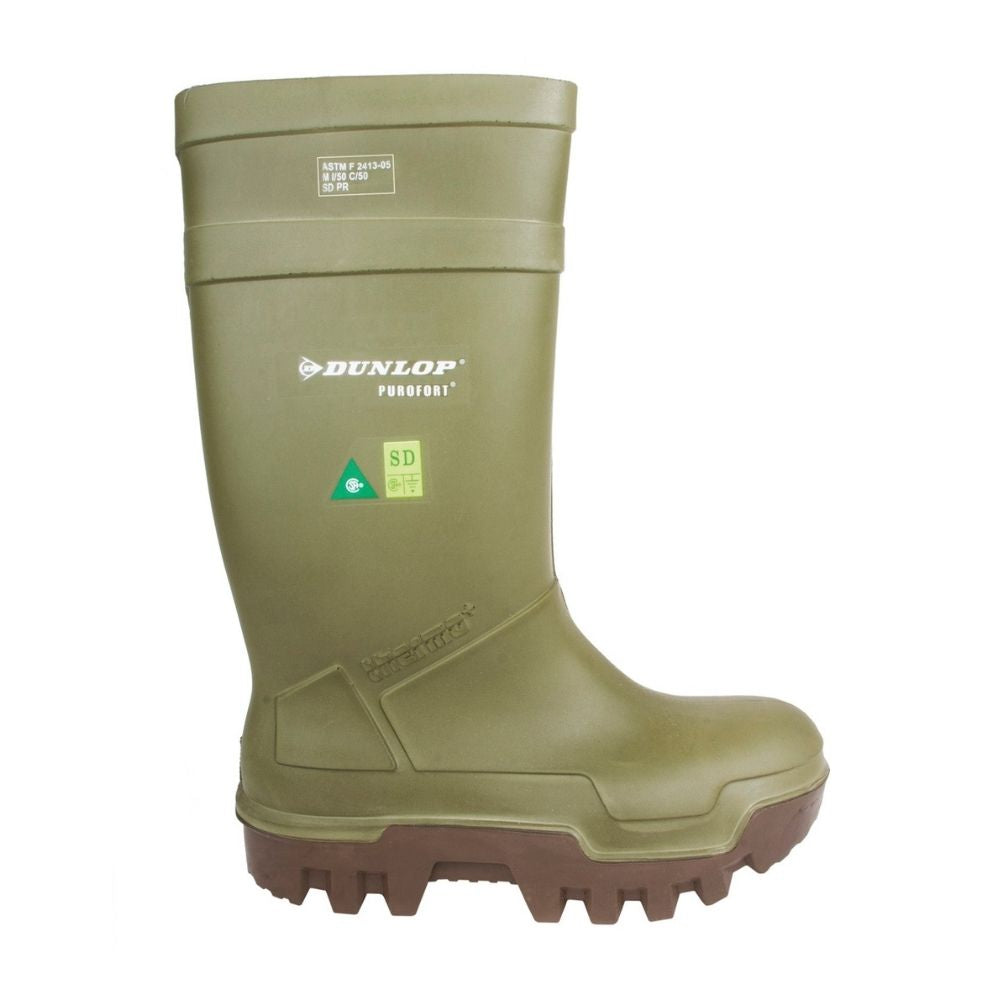 Dunlop Purofort Thermo Plus 662843 Men's Steel Toe Rubber Work Boots - Waterproof Safety Shoes for Construction, Winter & Outdoor Work