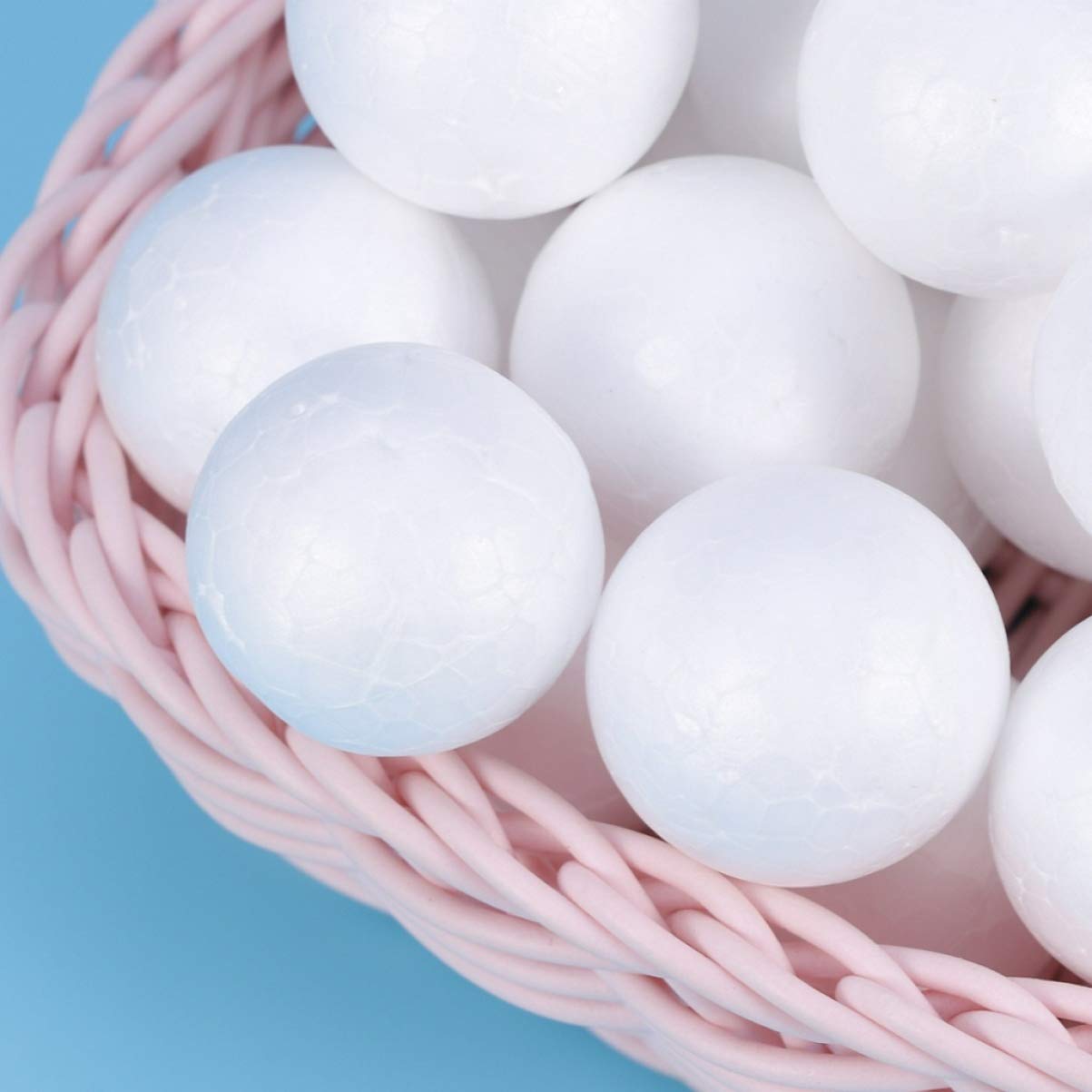 Healifty 100pcs White Craft Foam Balls for Christmas Decorations, Halloween Crafts, Wedding Ornaments & DIY Projects - Perfect for Holiday Decor, Kids Crafts and Party Supplies