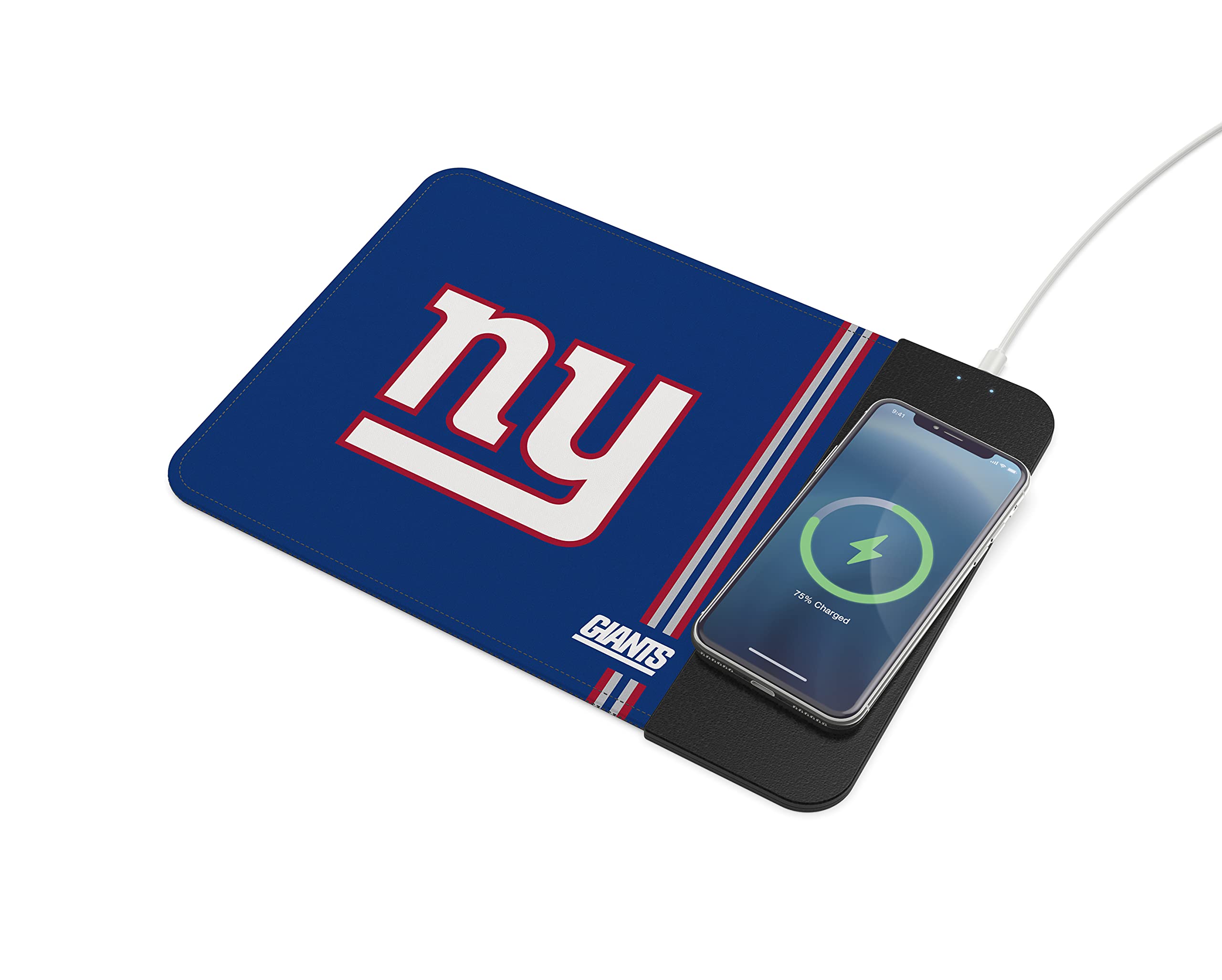 SOAR NFL Team Logo Wireless Charging Mouse Pad - Fast Qi Charger for iPhone & Android - Perfect Gaming & Office Desk Accessory for Football Fans
