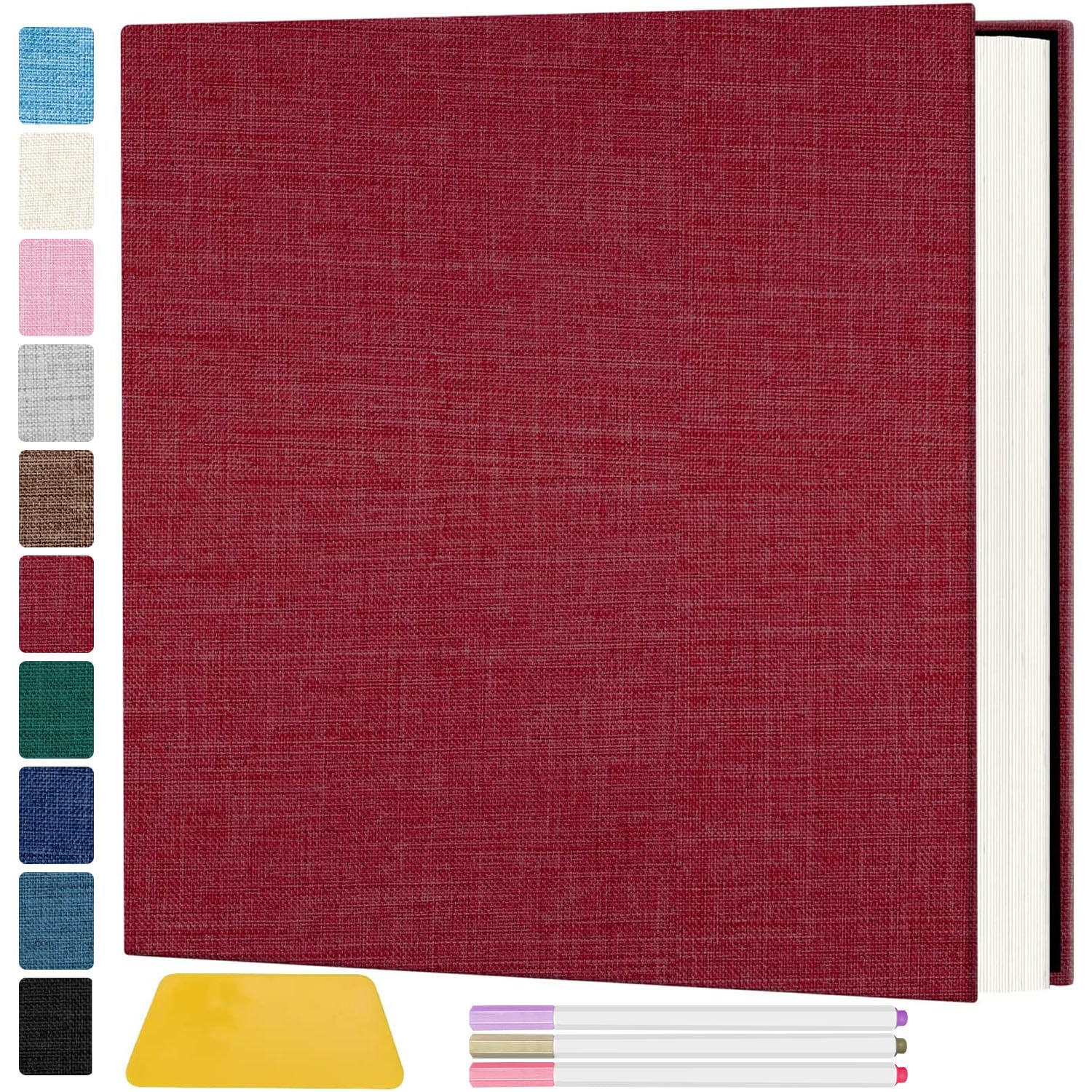 Self-Adhesive Photo Album with Magnetic Pages - 60 Sticky Scrapbook Pages Holds 8x10, 5x7, 4x6, 6x8 & 3x5 Photos | Large Picture Book for Family Memories, Wedding Albums & Baby Photos | Perfect for Home Decor, Gift Giving & Memory Preservation
