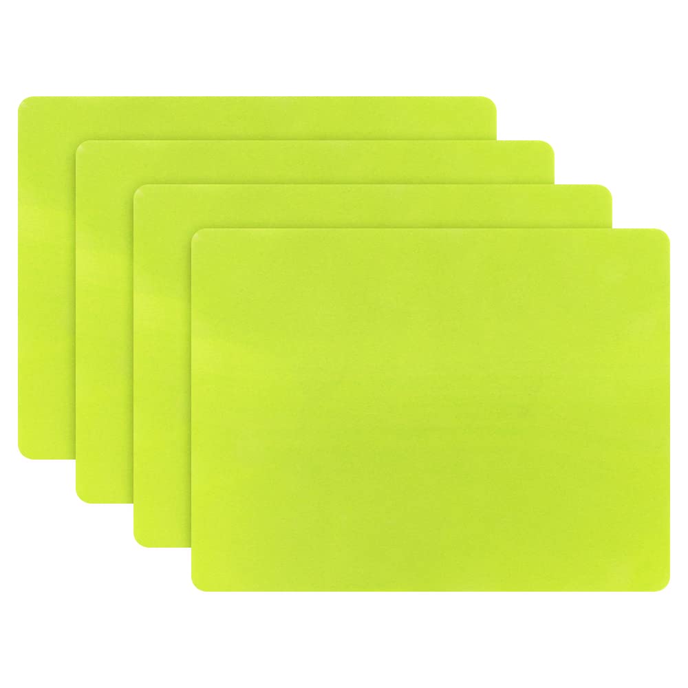 4PCS Thickened Heat-Resistant Silicone Placemats - Non-Slip Cutting Board Mats for Kitchen, Dining Table, Countertop Protection (Green) | Perfect for Hot Dishes, Meal Prep & Home Decor