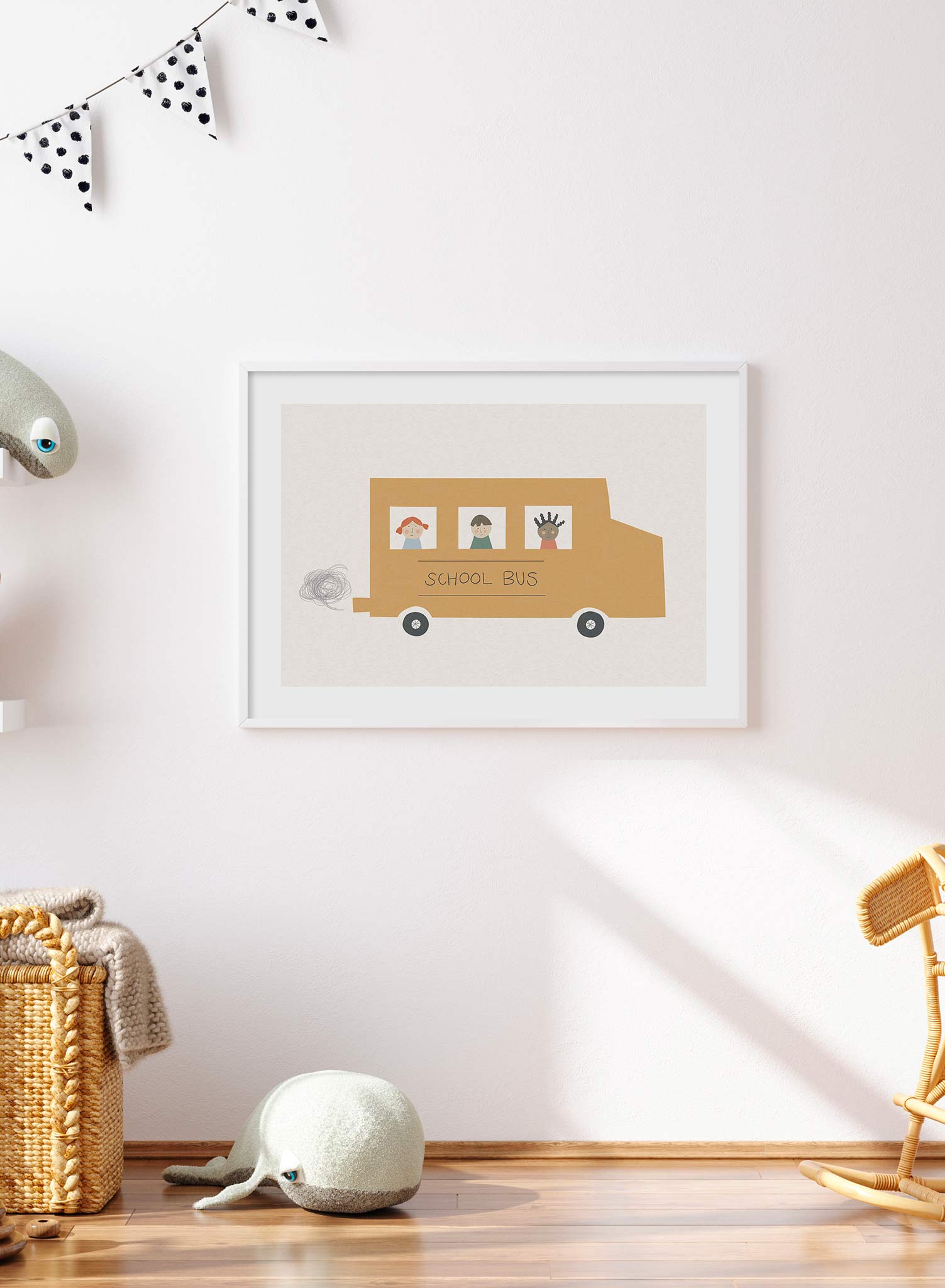 School Bus Wall Poster - Educational Classroom Decor for Kids, Teachers & School Bus Drivers - Perfect for Classrooms, Playrooms & School Bus Interiors
