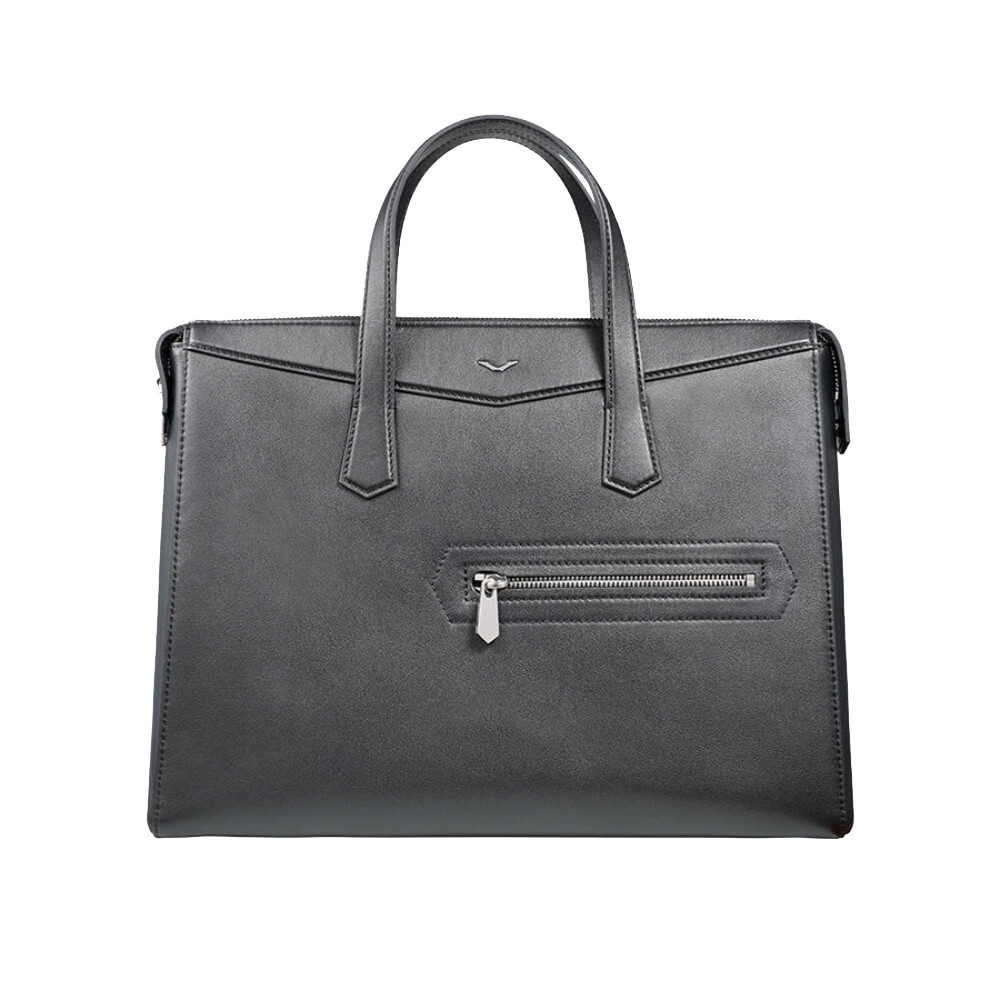 Premium Black Leather Briefcase for Men - Professional Business Laptop Bag for Office, Work & Travel - Durable & Stylish Executive Messenger Bag