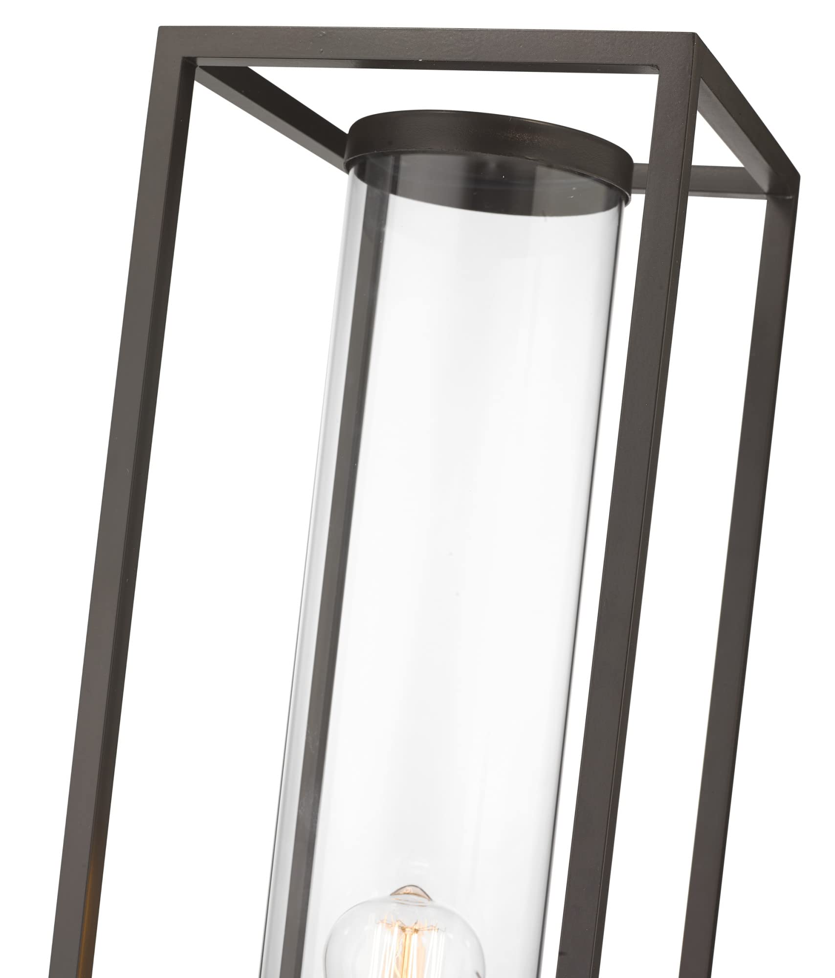 Z-Lite 584PHBS-DBZ-OBS 1-Light Outdoor Post Mount Light Fixture in Brass Finish - Perfect for Porch, Garden, and Pathway Lighting