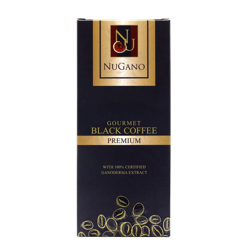 Nugano Premium Black Coffee with 100% Certified Ganoderma Lucidium Extract - 4 Boxes Fast Shipping | Organic Energy Boost for Workouts & Morning Routine