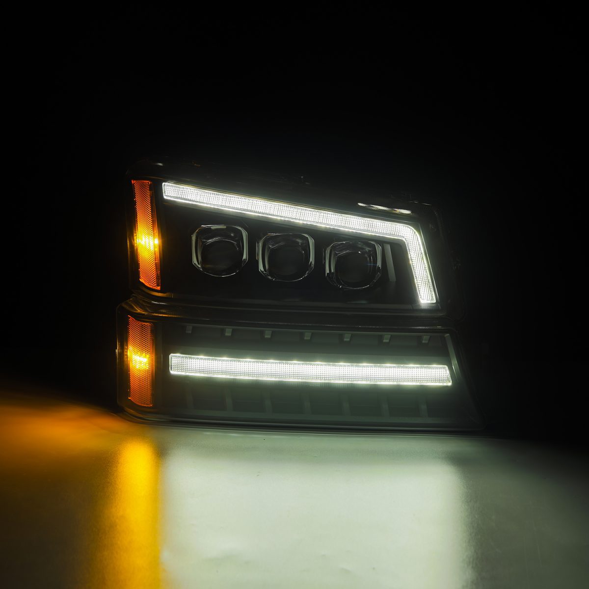 03-06 Chevrolet Silverado & 02-06 Avalanche (No Body Cladding) NOVA Series Black LED Projector Headlights - High Performance Lighting for Night Driving & Off-Road Adventures