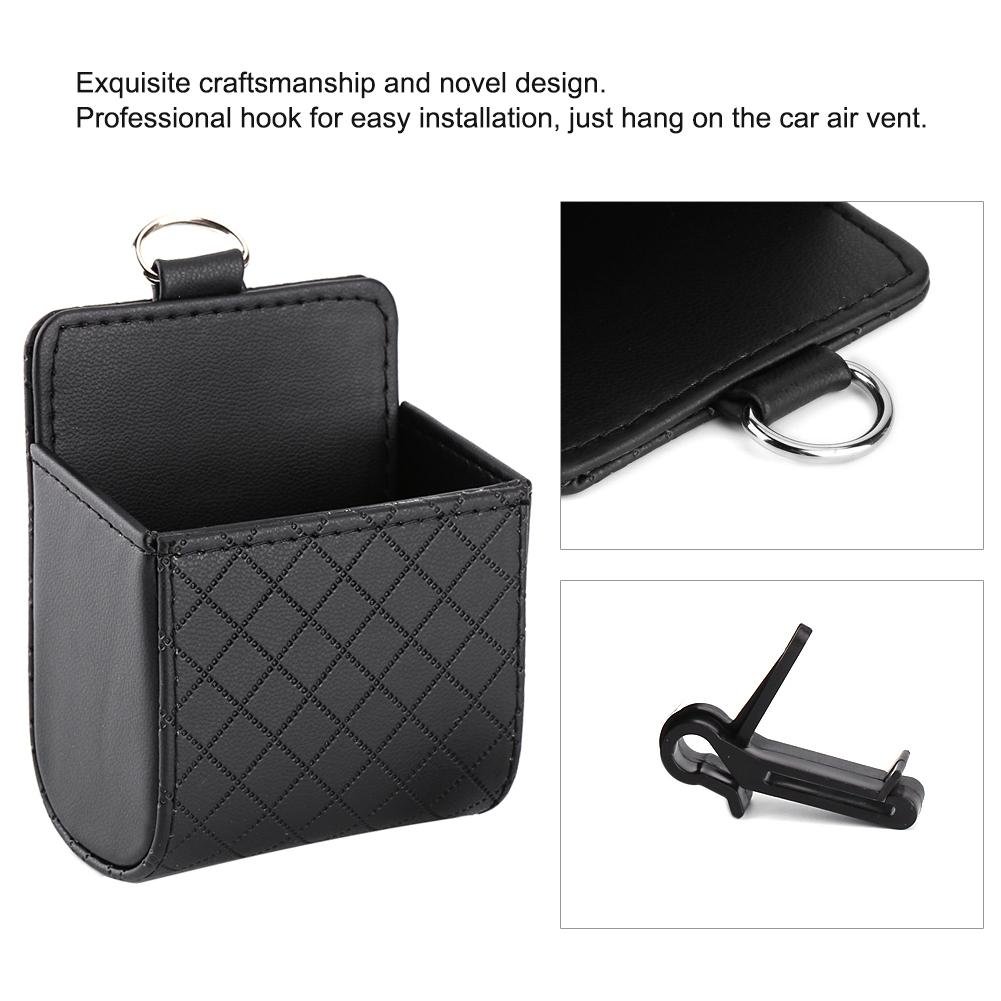 Universal Car Air Vent Organizer - Multi-Purpose Storage Bag for Phone, Keys & Sunglasses with Hook | Perfect for Road Trips & Daily Commuting
