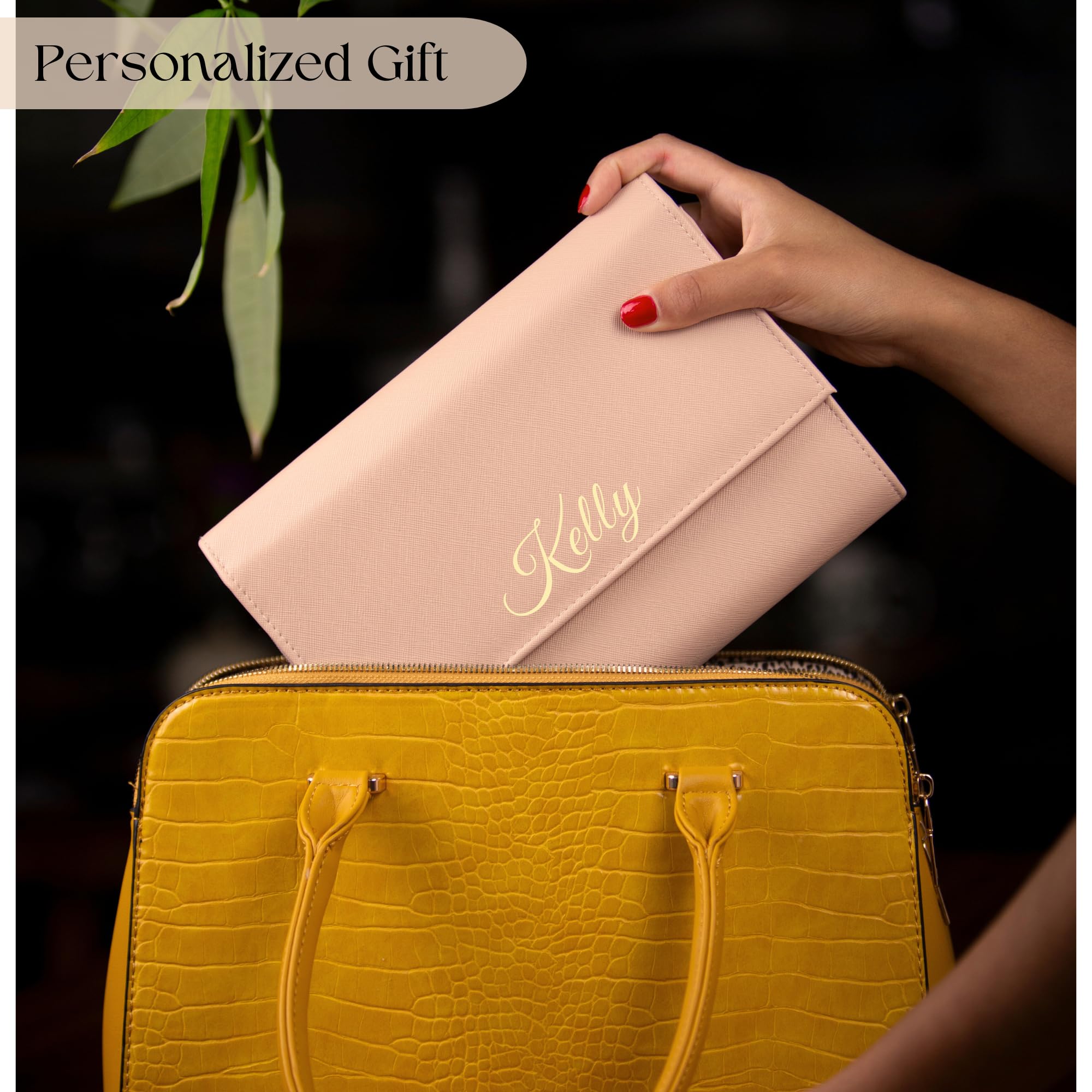 Personalized Monogram Travel Jewelry Case - Custom Initial Jewelry Organizer Box for Women, Bridesmaid Proposal Gift, Birthday Gift for Mom - Perfect for Travel, Bridal Showers & Special Occasions