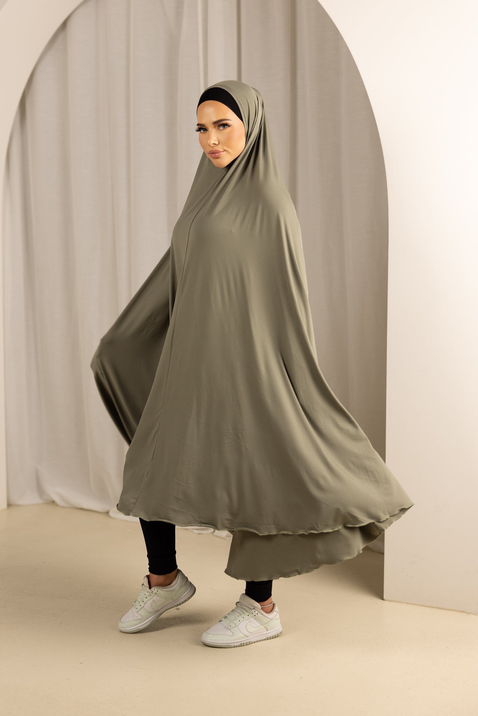 Stylish Jilbab Hijab in Various Shades of Green - Perfect for Daily Wear, Prayer & Modest Fashion
