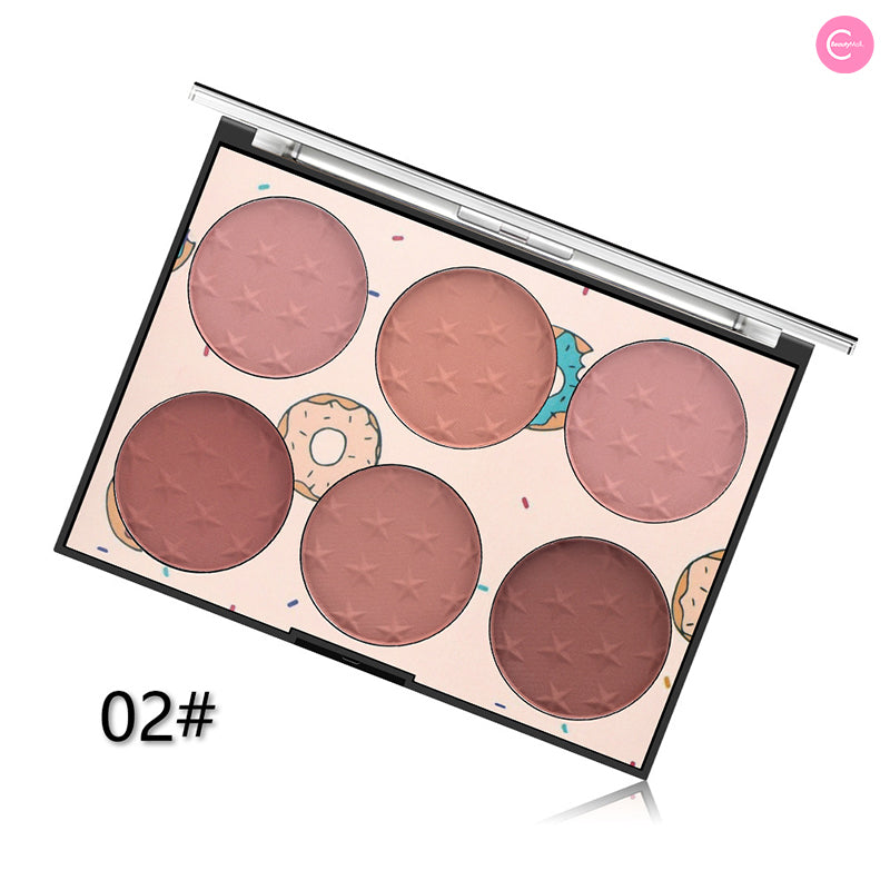 MISS ROSE 8 Color Blush Palette - Highly Pigmented, Long Lasting, Blendable Powder Blush Makeup Kit for Cheeks & Contour - Perfect for Everyday Wear, Date Night & Professional Makeup Looks