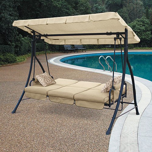 Harvey 3-Seater Hammock Swing Replacement Canopy Top Cover - Durable Outdoor Shade Cover for Patio, Garden & Backyard Relaxation