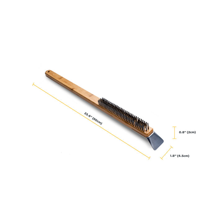 Ooni Pizza Oven Brush UU P06800 - Premium Stainless Steel Cleaning Tool for Outdoor Pizza Ovens - Perfect for Backyard Cooking, Camping & Wood-Fired Pizza Parties