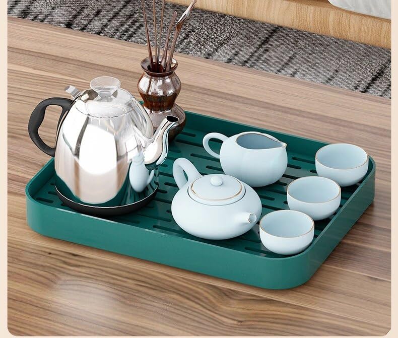 Multipurpose Double Drain Shelf Organizer - Bathroom, Kitchen, Wardrobe Storage Rack for Cosmetics, Stationery & Vegetables | Space-Saving Drain Tray Shelf for Sink Utensils & Drying | Perfect for Small Spaces & Home Organization (Green)