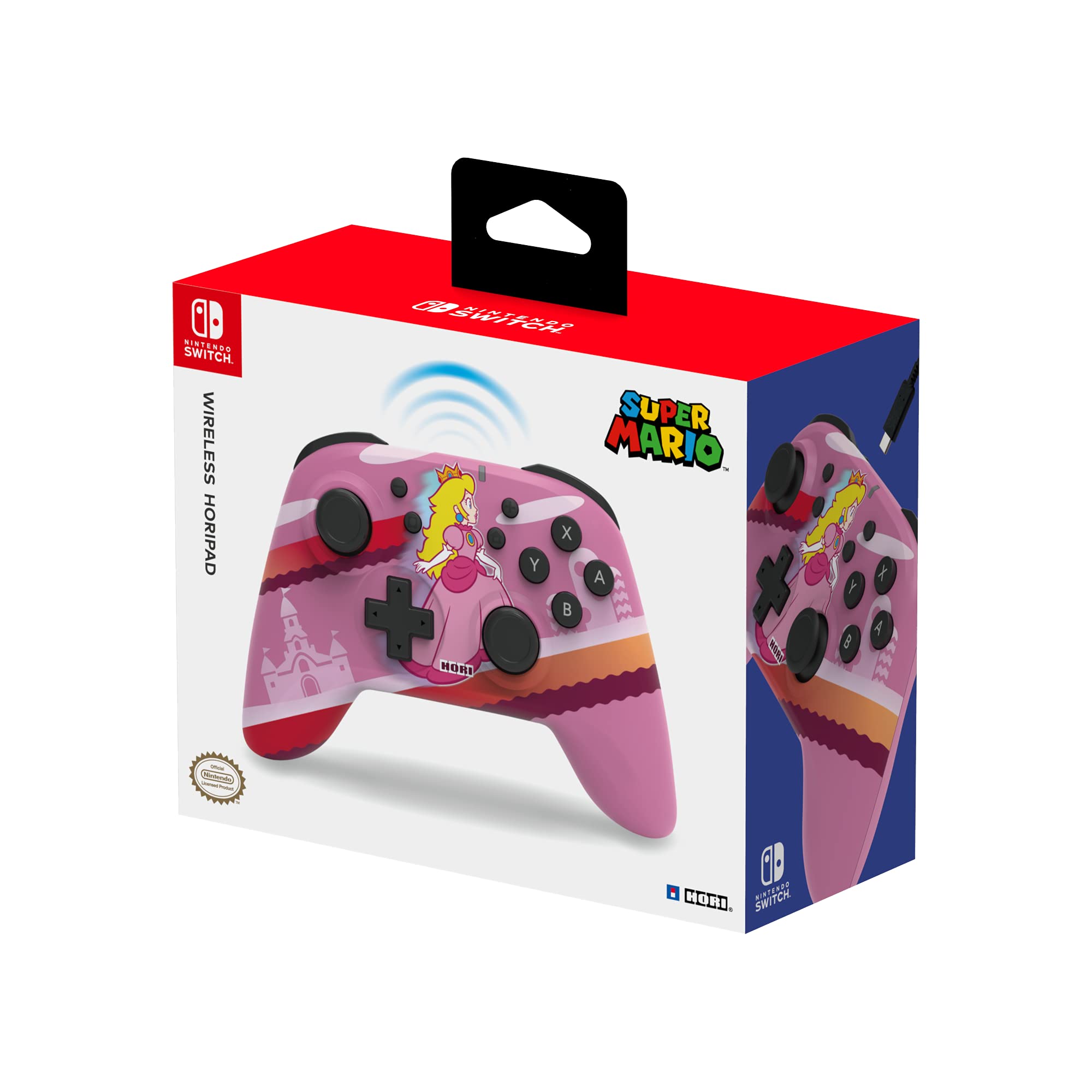 HORI Wireless HORIPAD Pro Controller for Nintendo Switch (Peach Color) - Officially Licensed by Nintendo - Perfect for Gaming, Travel & Multiplayer Sessions
