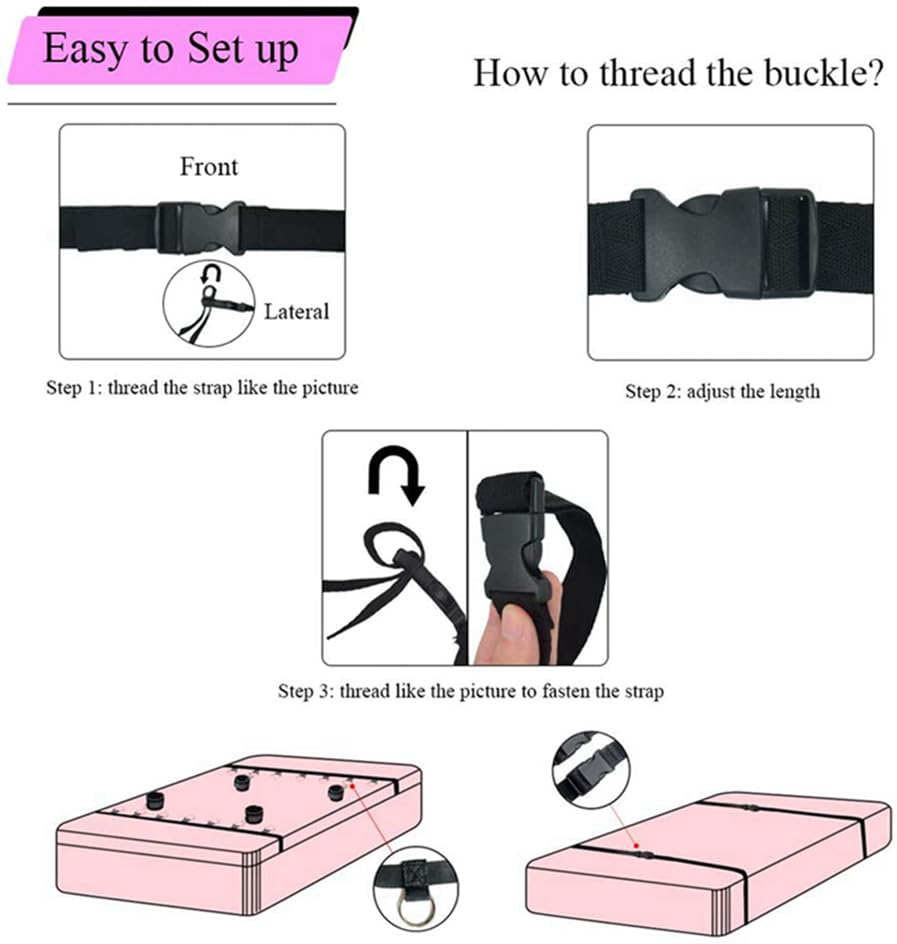 BDSM Bed Restraints Kit - Ankle & Wrist Cuffs for Adult Play