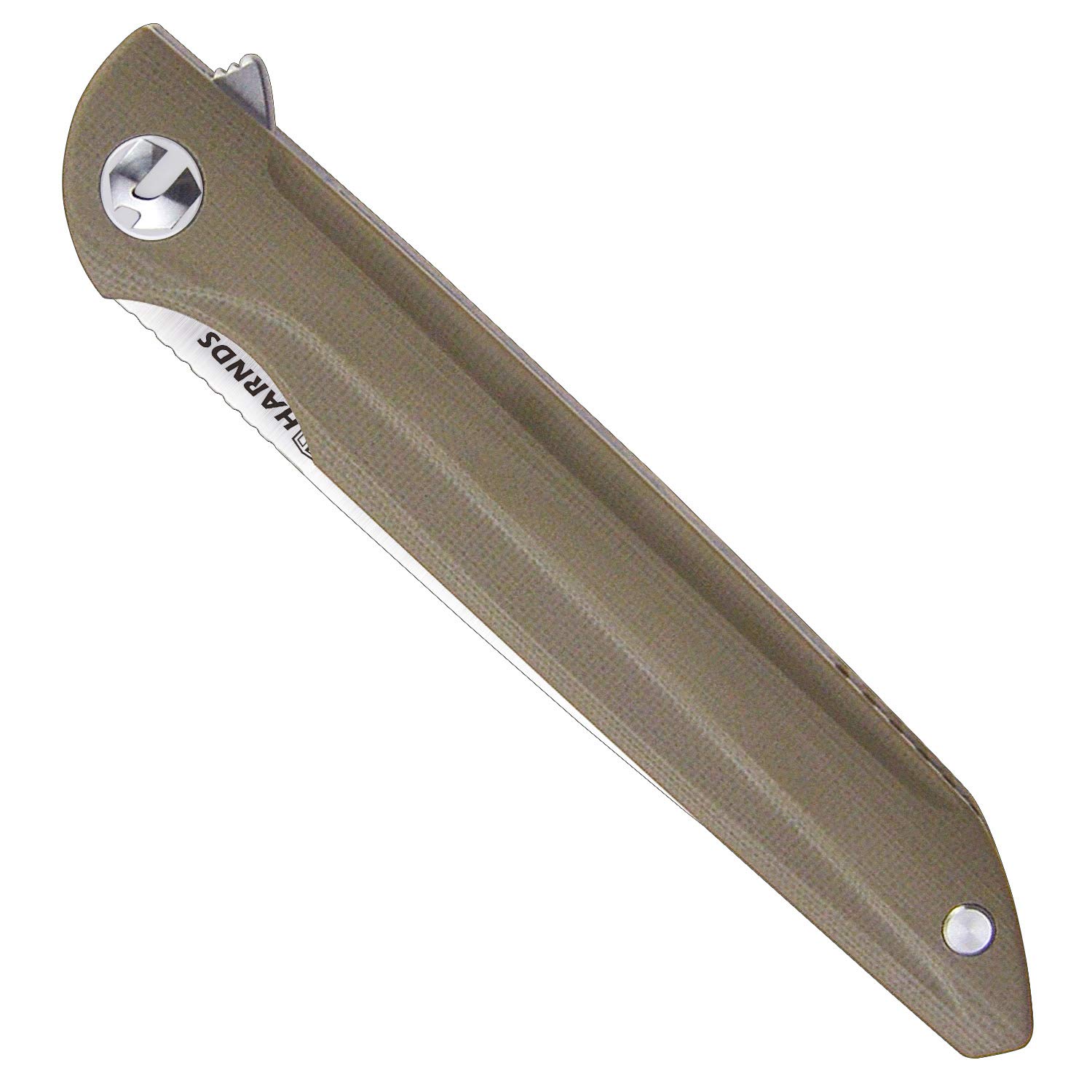 Premium Titanium Folding Knife - Sandvik 14C28N Blade & G10 Handle - Quick Opening Pocket Knife with Secure Lock - 3.9oz 0.75