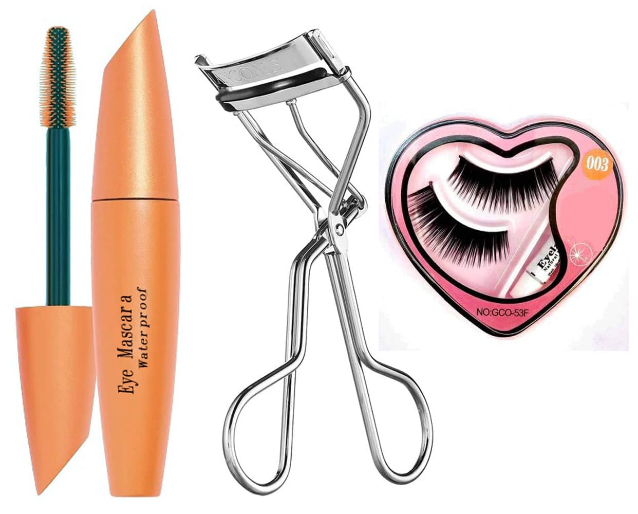 Black Smudge Proof Mascara - Long Lasting Volumizing Waterproof Eye Makeup for Dramatic Lashes with Eyelash Curler & False Lashes - Perfect for Daily Wear, Night Out & Special Occasions