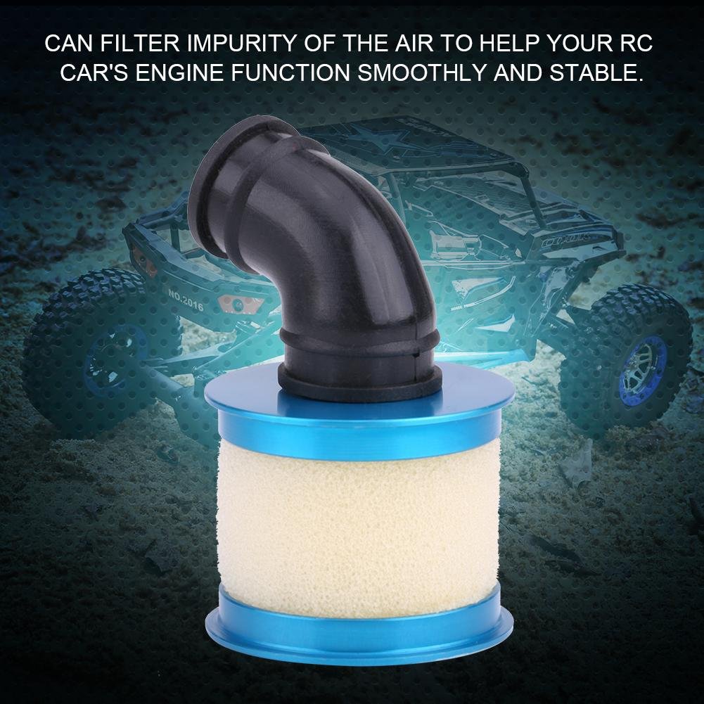 1/10 RC Car Air Filter Sponge Open Aluminium Alloy for 94122/188 Car Truck (Blue) - Perfect for Off-Road Racing and Dusty Terrains