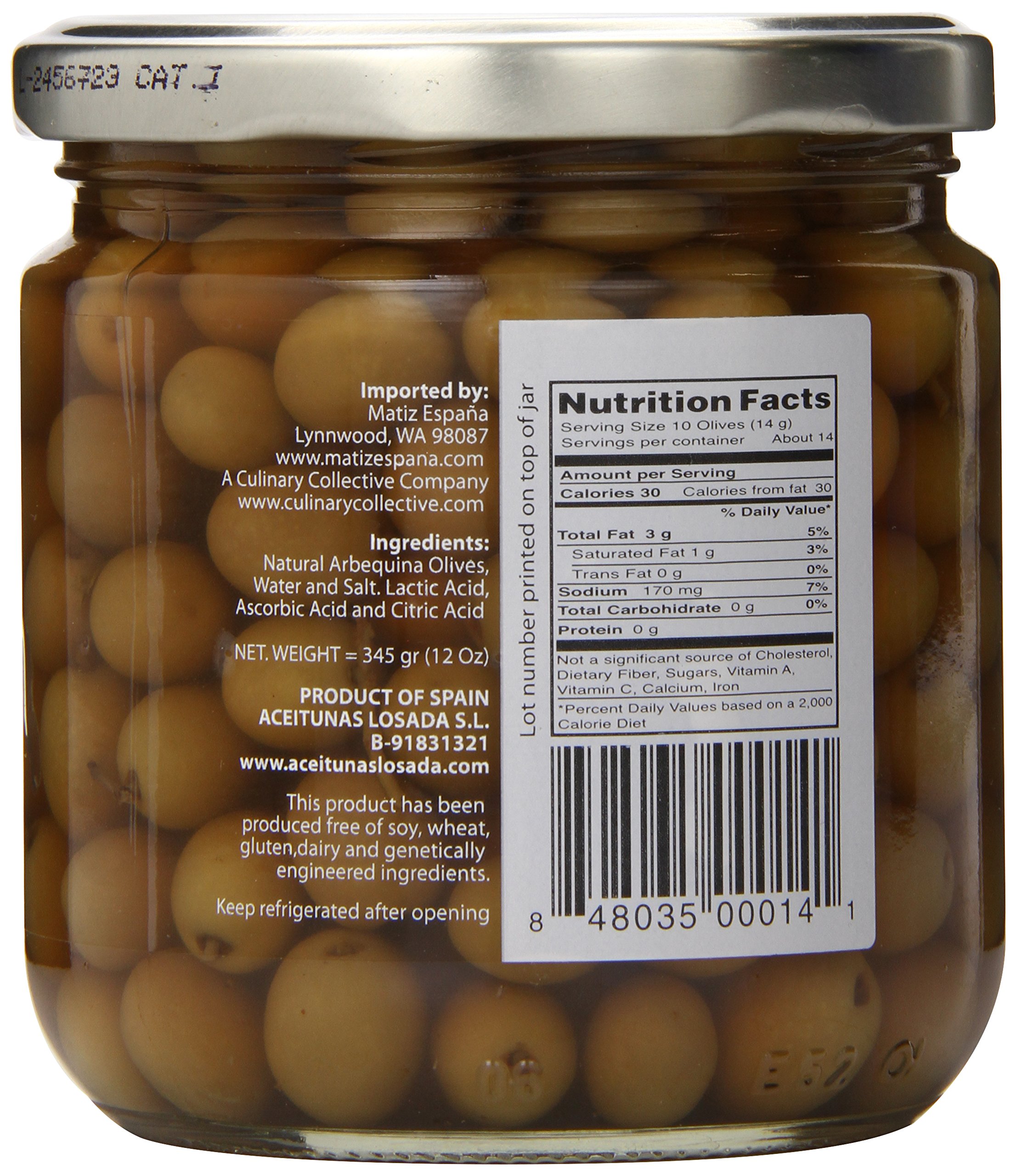 Dequmana Arbequina Olives 12 oz - Premium Spanish Olives for Salads, Tapas & Charcuterie Boards