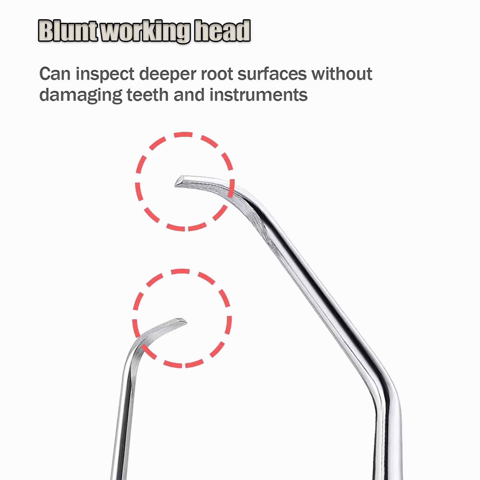 Professional Stainless Steel Dental Double Ended Sickle Scaler Tool - 7# Tartar and Plaque Remover for Teeth Cleaning | Perfect for Dentists, Hygienists & Home Dental Care