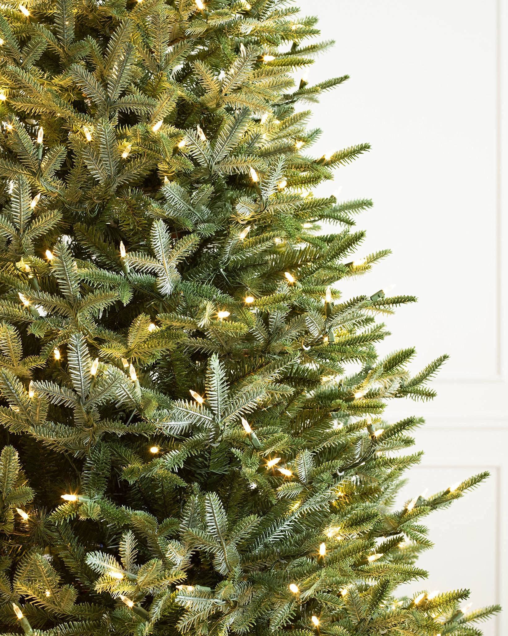 Balsam Hill 5ft Pre-Lit Artificial Christmas Tree - European Silver Fir with Energy-Efficient LED Clear Lights | Perfect for Home, Office & Holiday Decorations