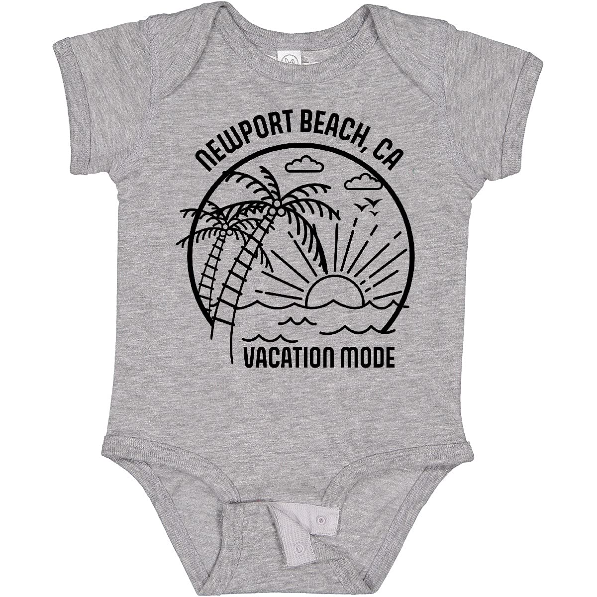 Inktastic Summer Vacation Mode Newport Beach California Baby Bodysuit - Cute Infant Onesie for Beach Trips & Family Vacations