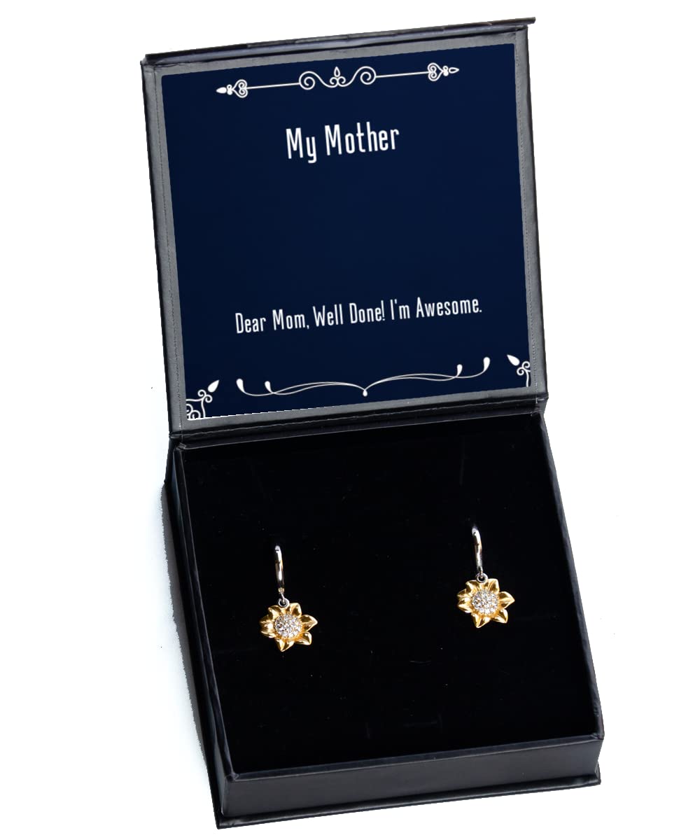 Beautiful Sunflower Earrings for Mom - Thoughtful Gift from Son - Perfect for Mother's Day, Birthday & Special Occasions
