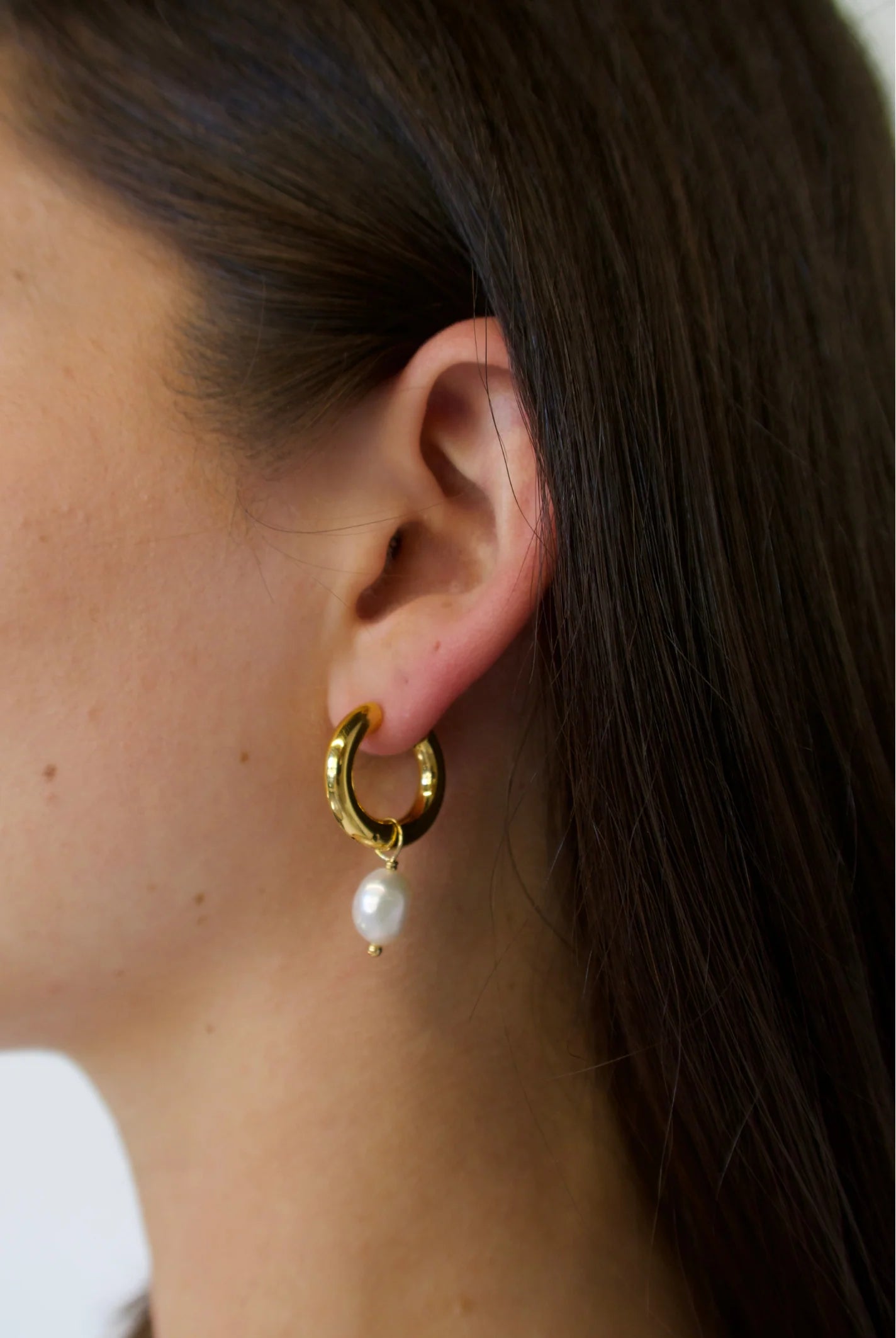 Zafino Charlie Hoop Earrings for Women - 14K Gold Plated Sterling Silver Huggie Hoops - Perfect for Everyday Wear, Parties & Gifts