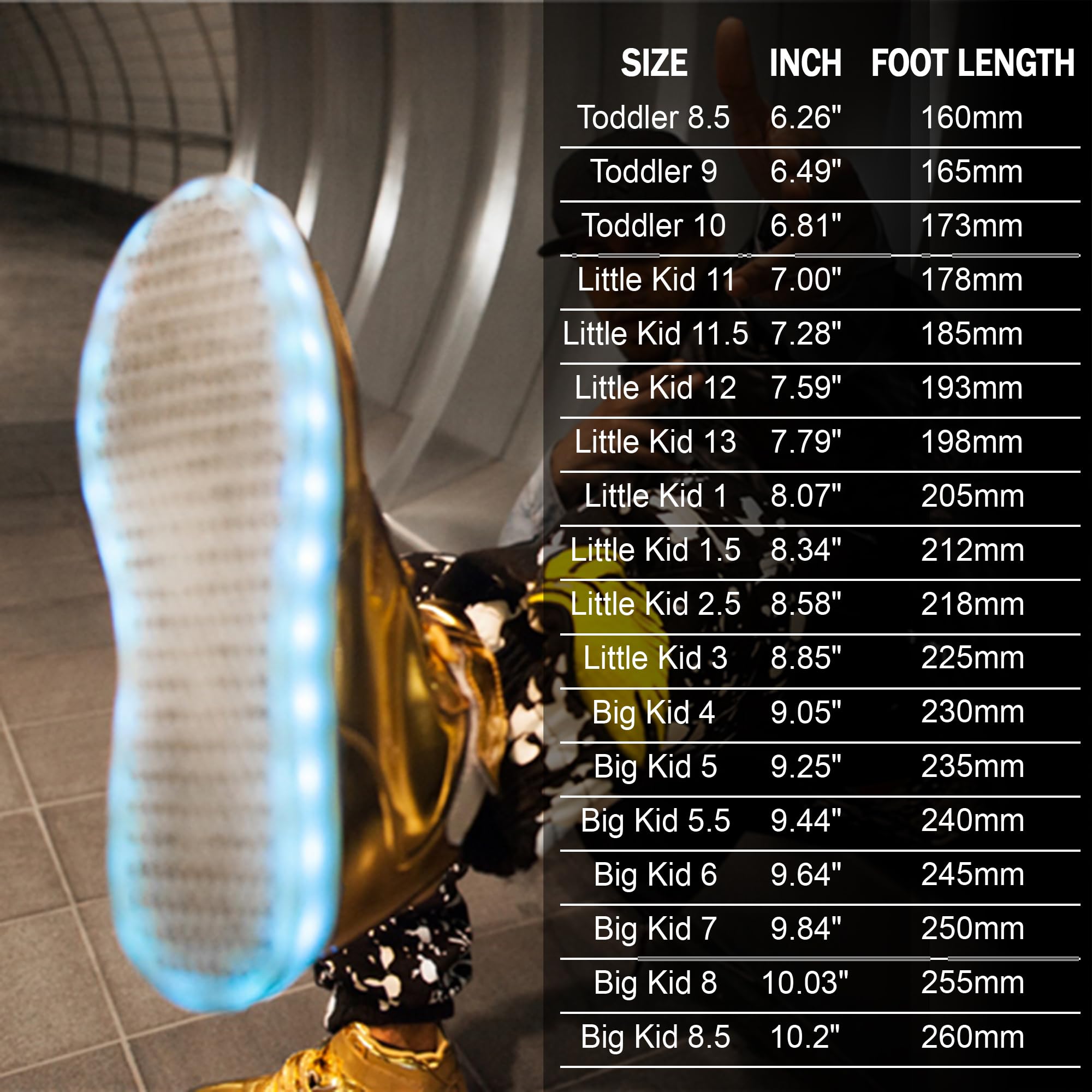IGxx LED Light Up Sneakers for Kids - High Top Glowing Shoes for Boys & Girls - Fashionable LED Shoes for Running, Dancing & Nighttime Play