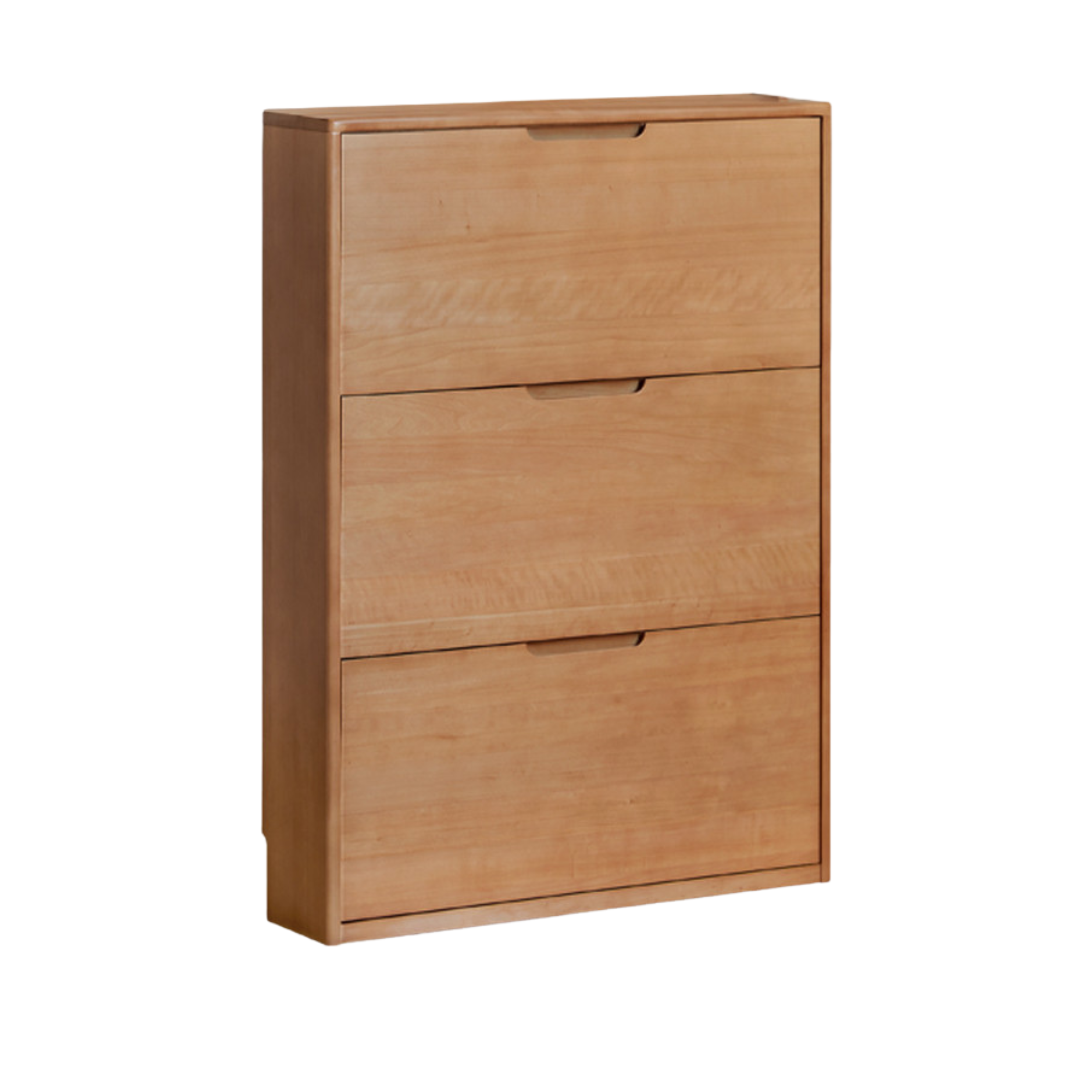 33.5x7.9x45.7 inch/ 85x20x116cm/ Natural Wood Color/Poplar wood ultra-thin shoe cabinet without back panel