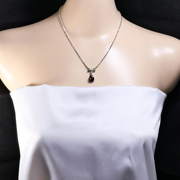 18K White Gold Necklace for Women - Elegant Diamond Pendant Jewelry Gift for Anniversary, Valentine's Day & Special Occasions
