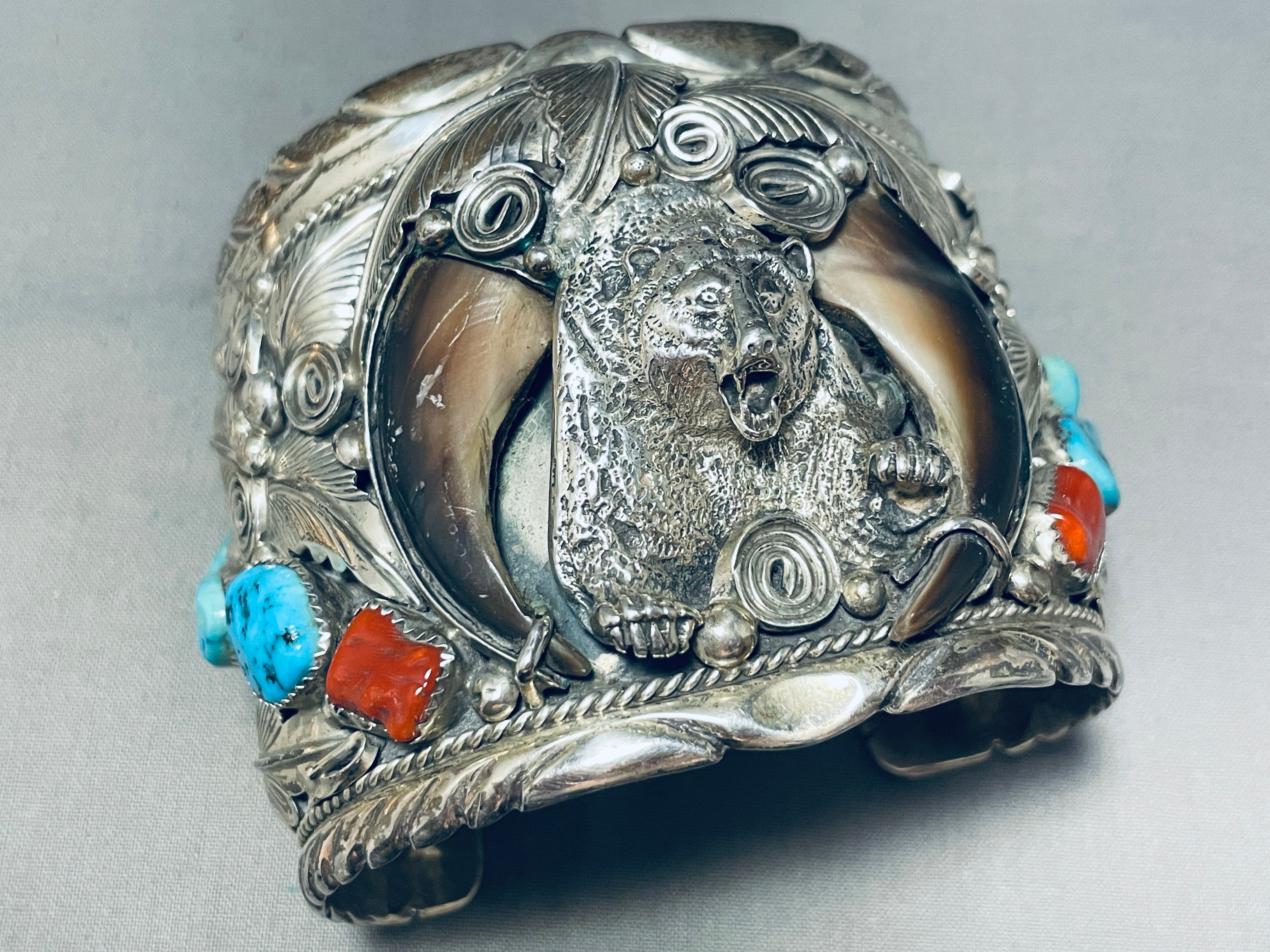 161g Vintage Native American Navajo Turquoise Sterling Silver Bracelet - Authentic Handmade Jewelry for Women, Boho Chic Accessory for Casual Wear, Special Occasions & Gift Giving