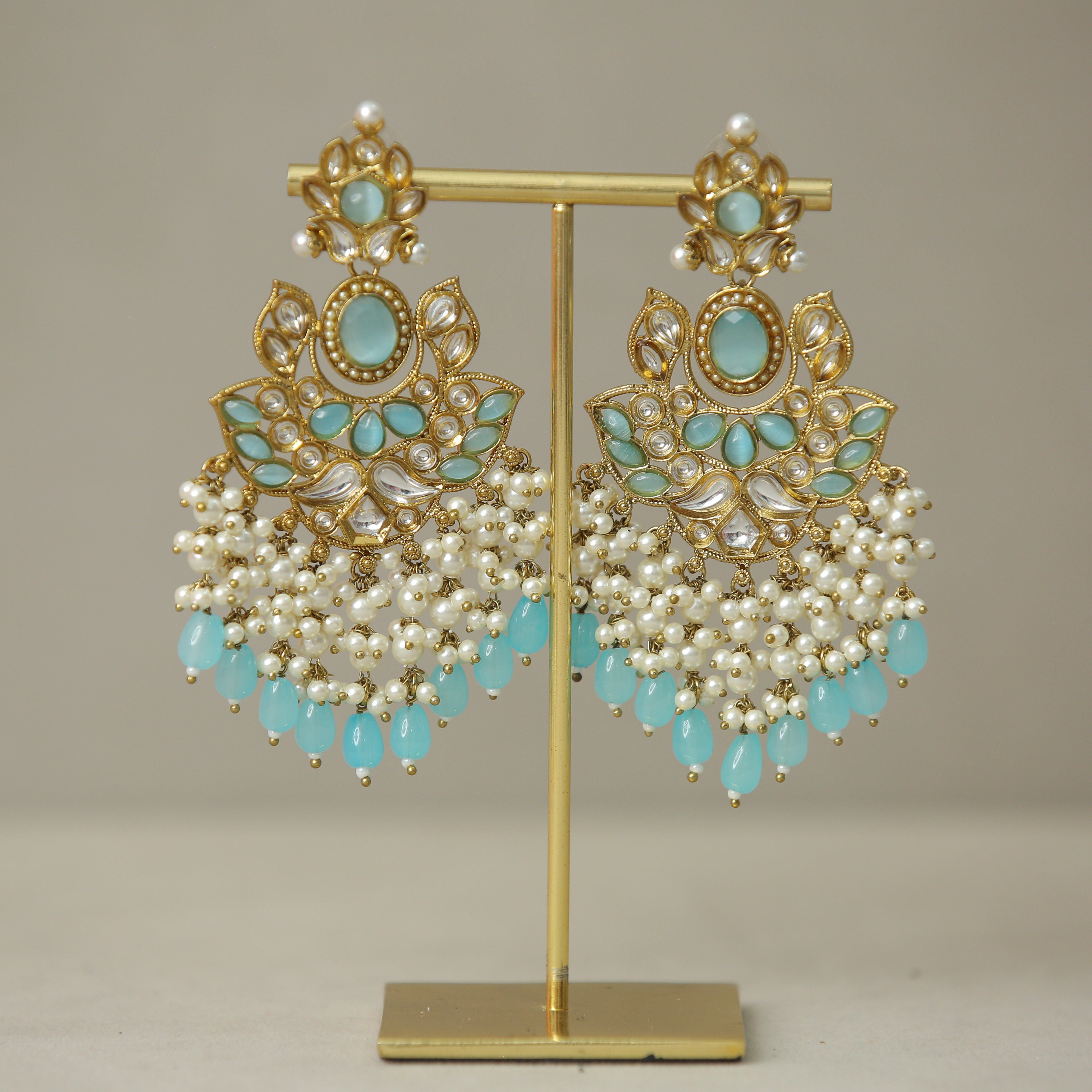 Avani Kundan Earrings for Women - Exquisite Indian Traditional Jewelry - Perfect for Weddings, Parties & Festive Occasions