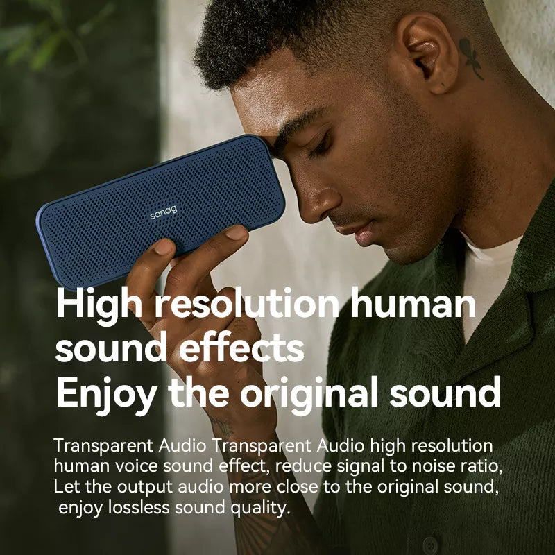 Sanag X15 Wireless Bluetooth Speaker - Portable Square-Shaped Speaker with HD Sound, IPX7 Waterproof, 24H Playtime for Outdoor, Travel, Pool Party & Home Use