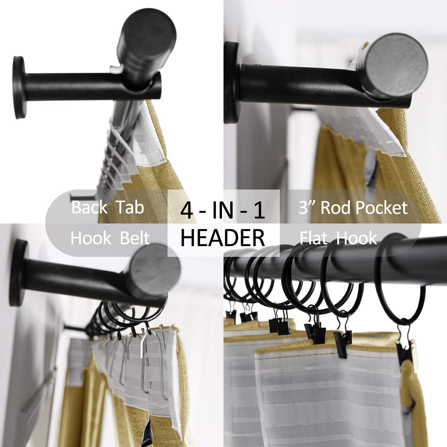 Thermal Insulated Extra Wide Linen Curtains - 120