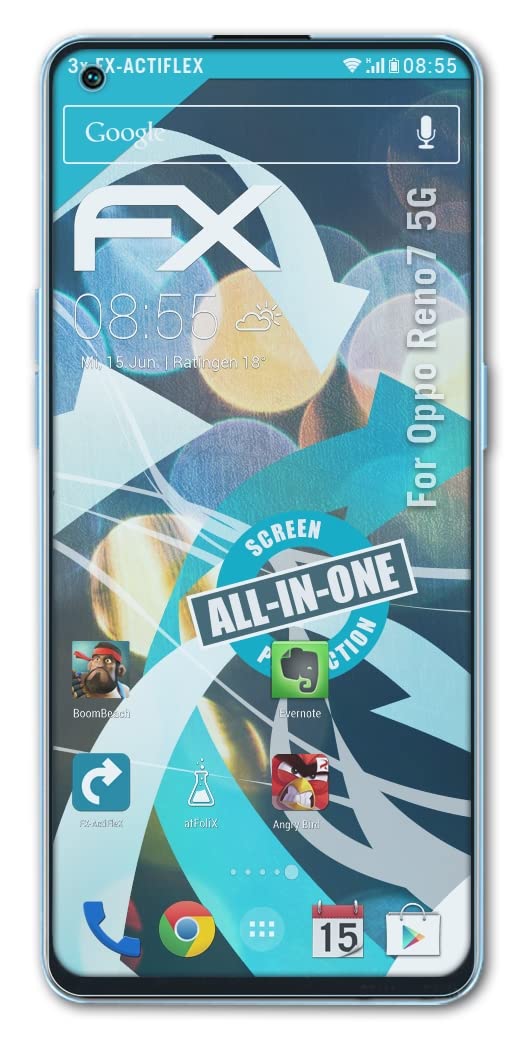 Oppo Reno 7 Screen Protector [3-Pack] - Ultra Clear Flexible Tempered Glass Film - Anti-Scratch & Bubble-Free - Perfect for Gaming, Work & Daily Use