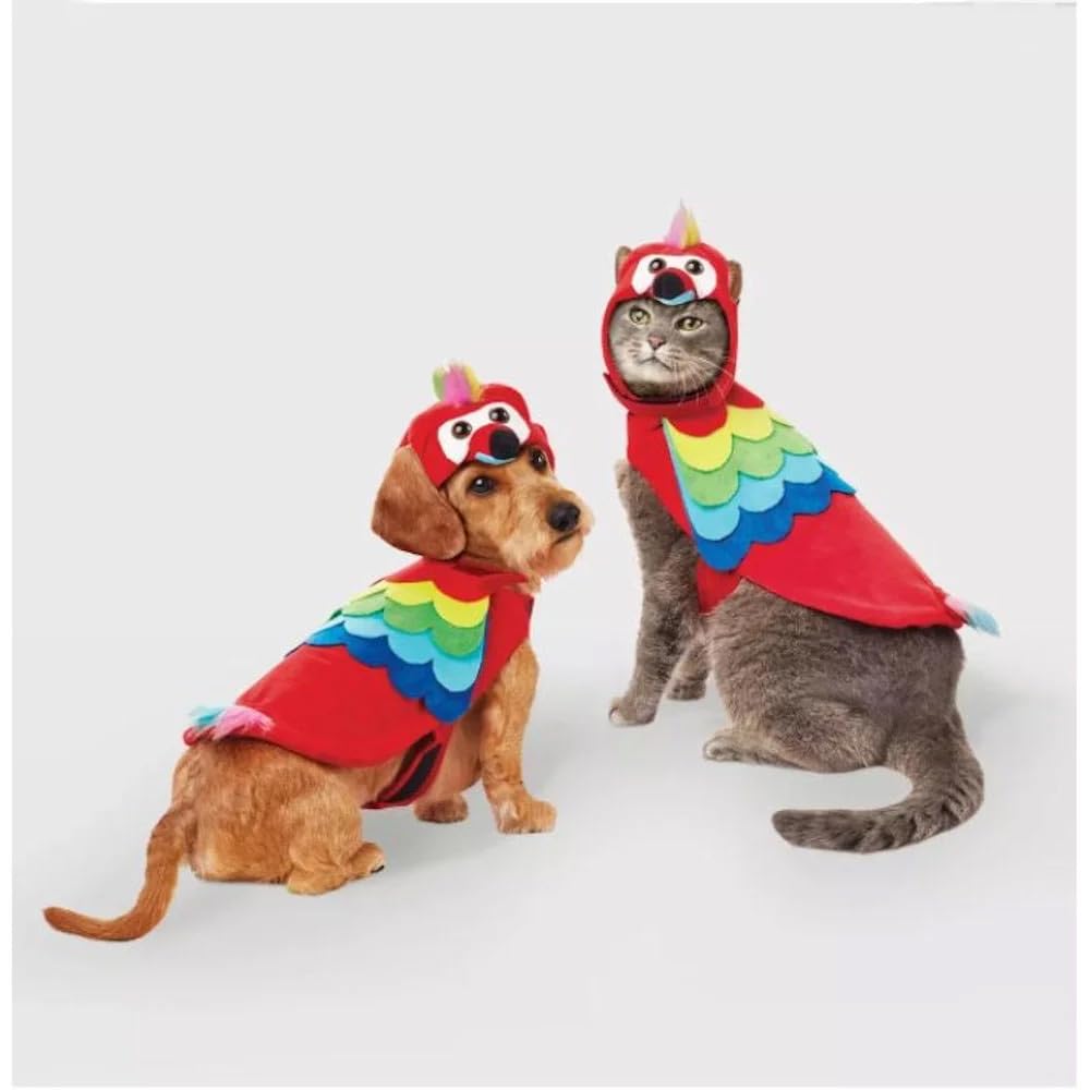 Halloween Parrot Costume for Small Dogs - Cute & Comfortable Pet Costume for Halloween Parties & Pet Parades