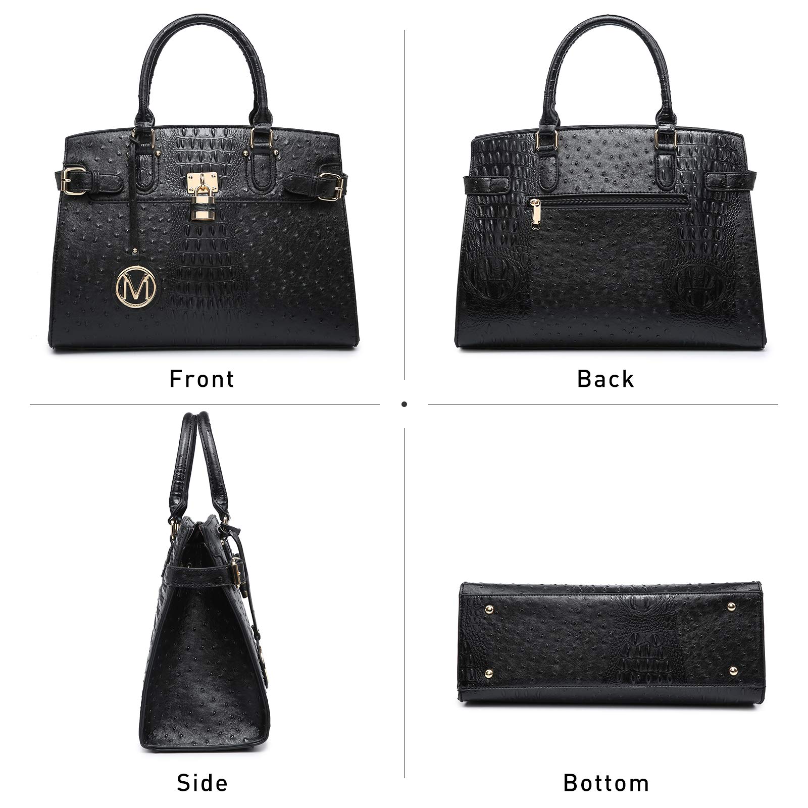 MKP Women's Fashion Satchel Handbag - Stylish Top Handle Tote & Shoulder Bag for Work with Matching Wristlet Wallet - Perfect for Office, Business Meetings & Daily Commute