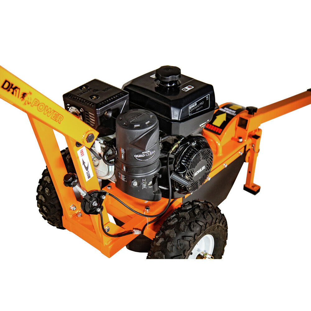 DK2 OPG777 12-Inch 14 HP CH440 Engine Stump Grinder - Heavy Duty Tree Stump Removal Machine for Landscaping, Yard Cleanup & Professional Use