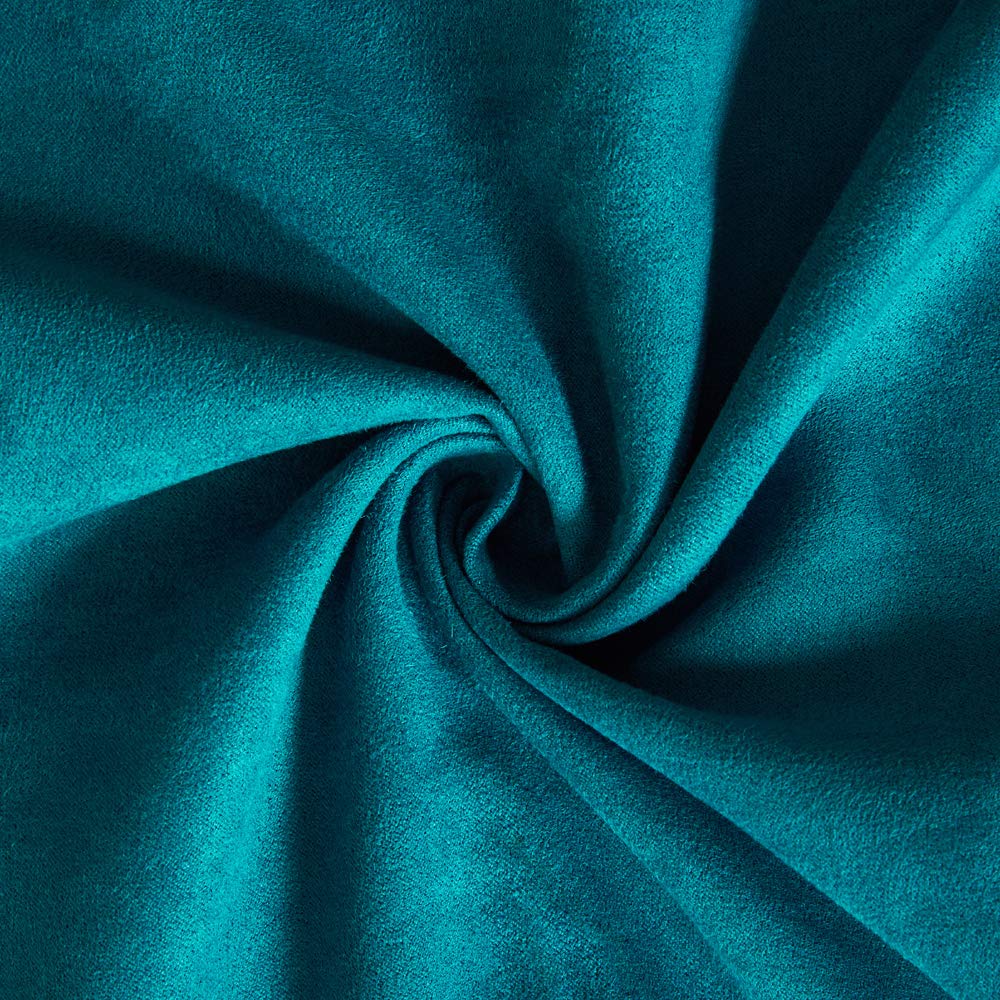 Premium Faux Suede Decorative Throw Pillow Covers 2-Pack - Super Soft Square Pillow Cases for Couch, Sofa & Bedroom - 26x26 Inch Solid Teal Cushion Covers - Home Decor & Cozy Living Room Accents