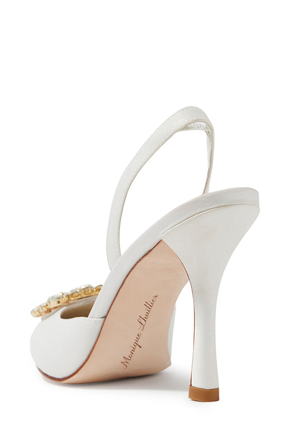 Carrie Women's Satin Slingback Heels - Elegant Dress Shoes for Weddings, Parties & Special Occasions