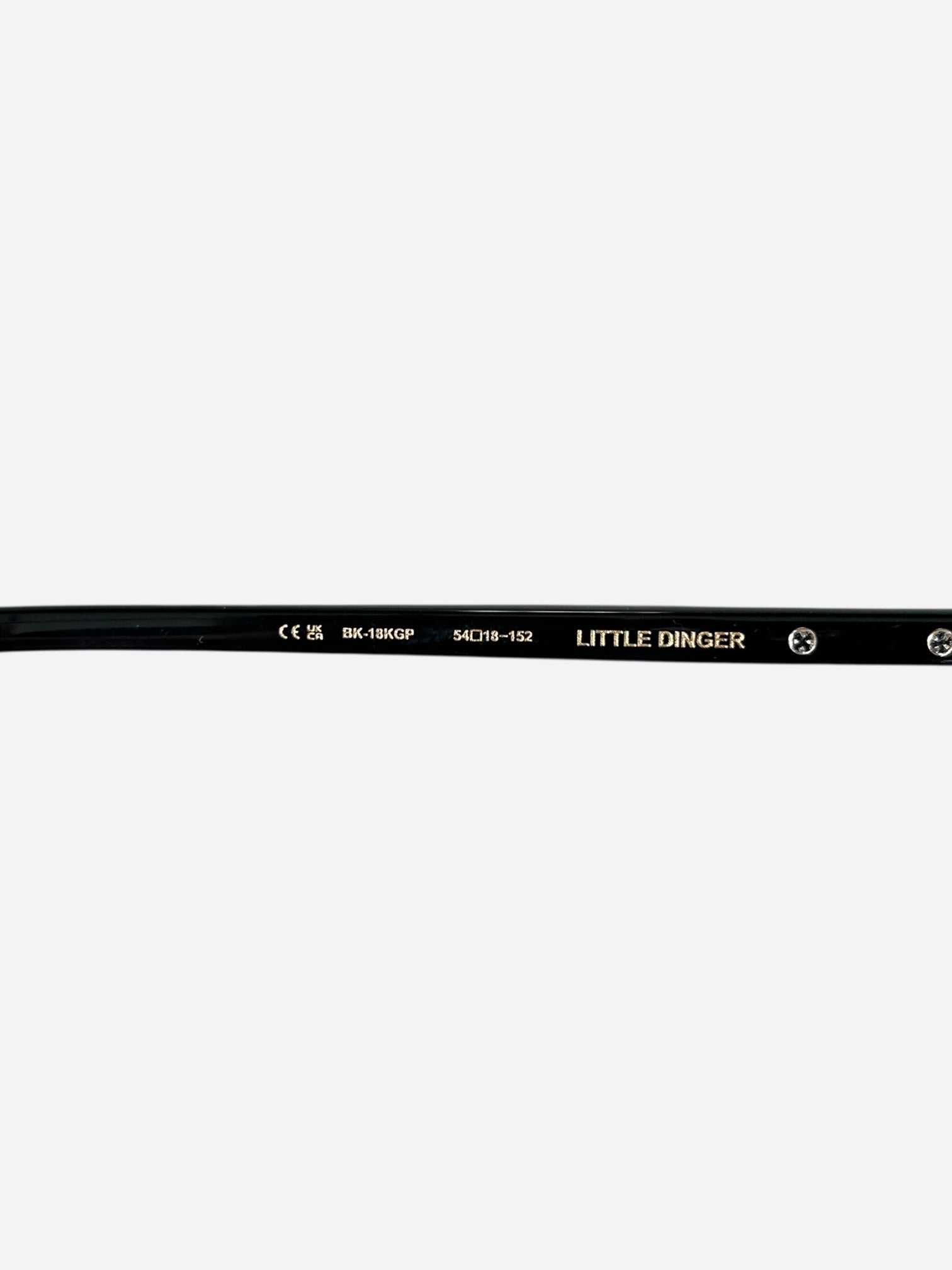 Chrome Hearts Black & Silver Little Dinger Sunglasses - Stylish UV Protection for Outdoor Activities & Fashion Statements