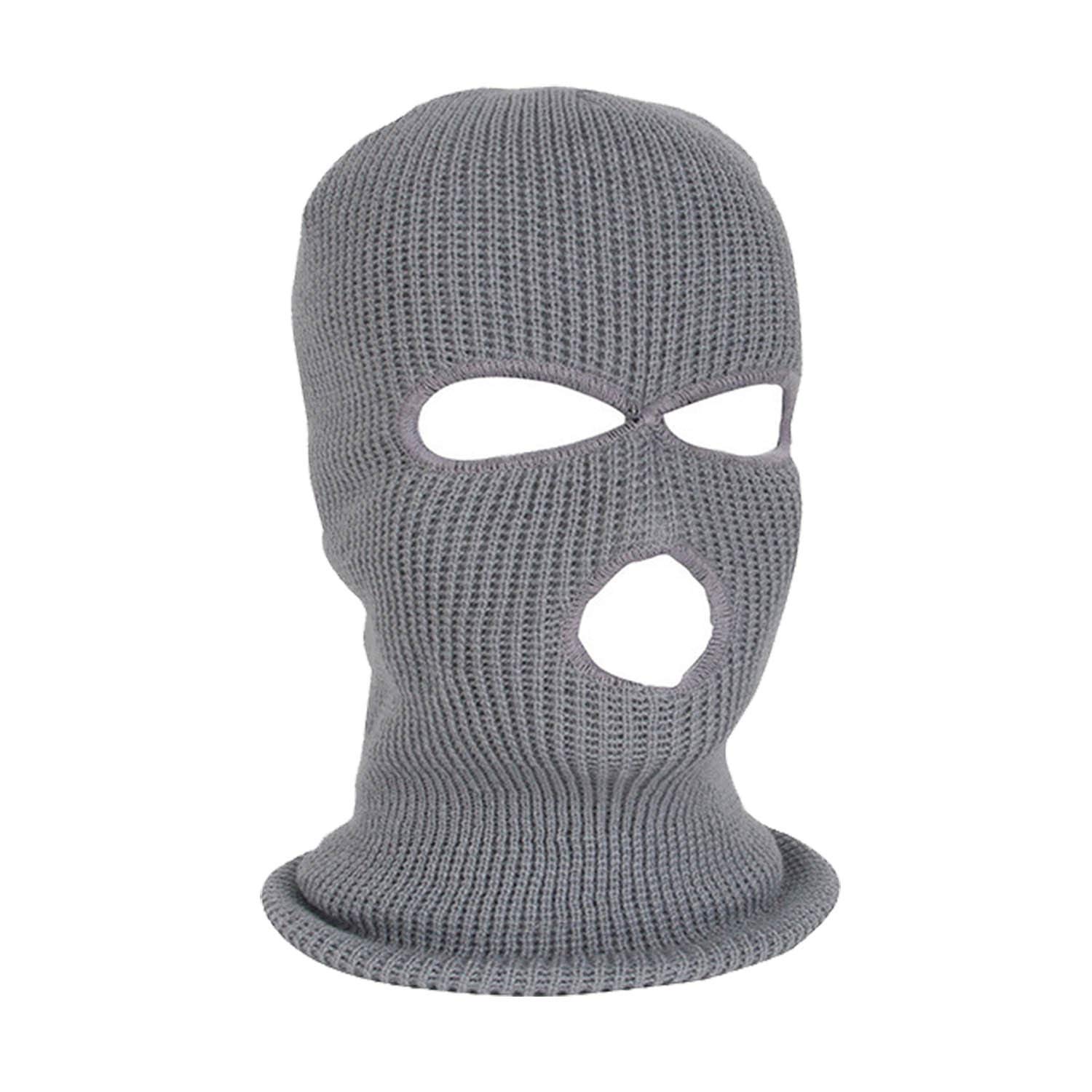 2 Pack 3-Hole Ski Face Mask Balaclava - Winter Full Face Cover for Skiing, Snowboarding, Motorcycling & Outdoor Sports (Black) - Cold Weather Protection for Men & Women
