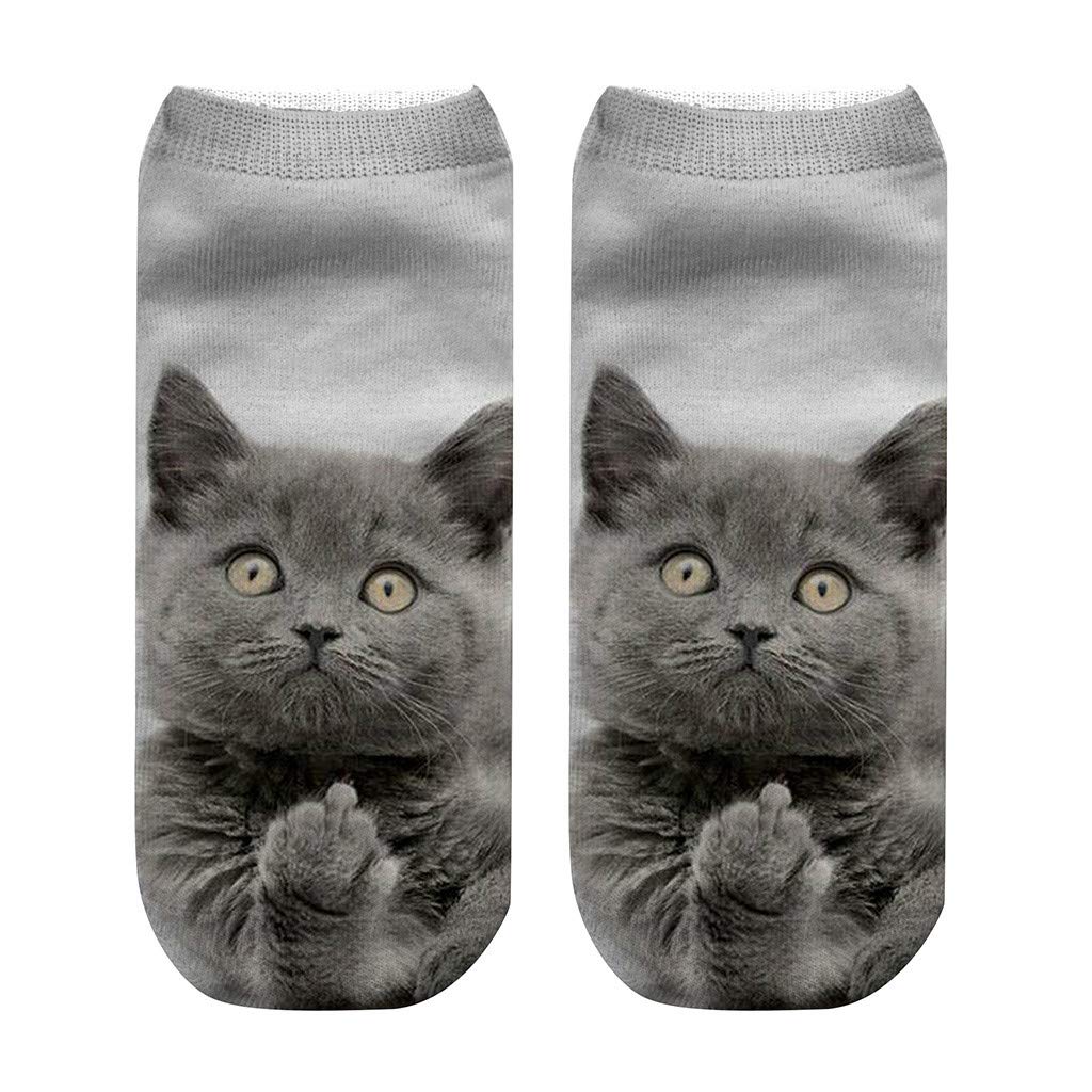 Funny Cat Ankle Socks for Women - Cute Low-Cut Athletic Socks for Girls - Perfect for Workouts, Gifts & Everyday Wear