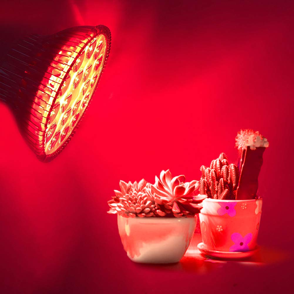 Antony 36W Red LED Plant Grow Light Bulb - Full Spectrum E26 Grow Lamp for Hydroponics & Greenhouse - Ideal for Blooming, Fruiting & Indoor Gardening | Perfect for Herbs, Vegetables & Houseplants