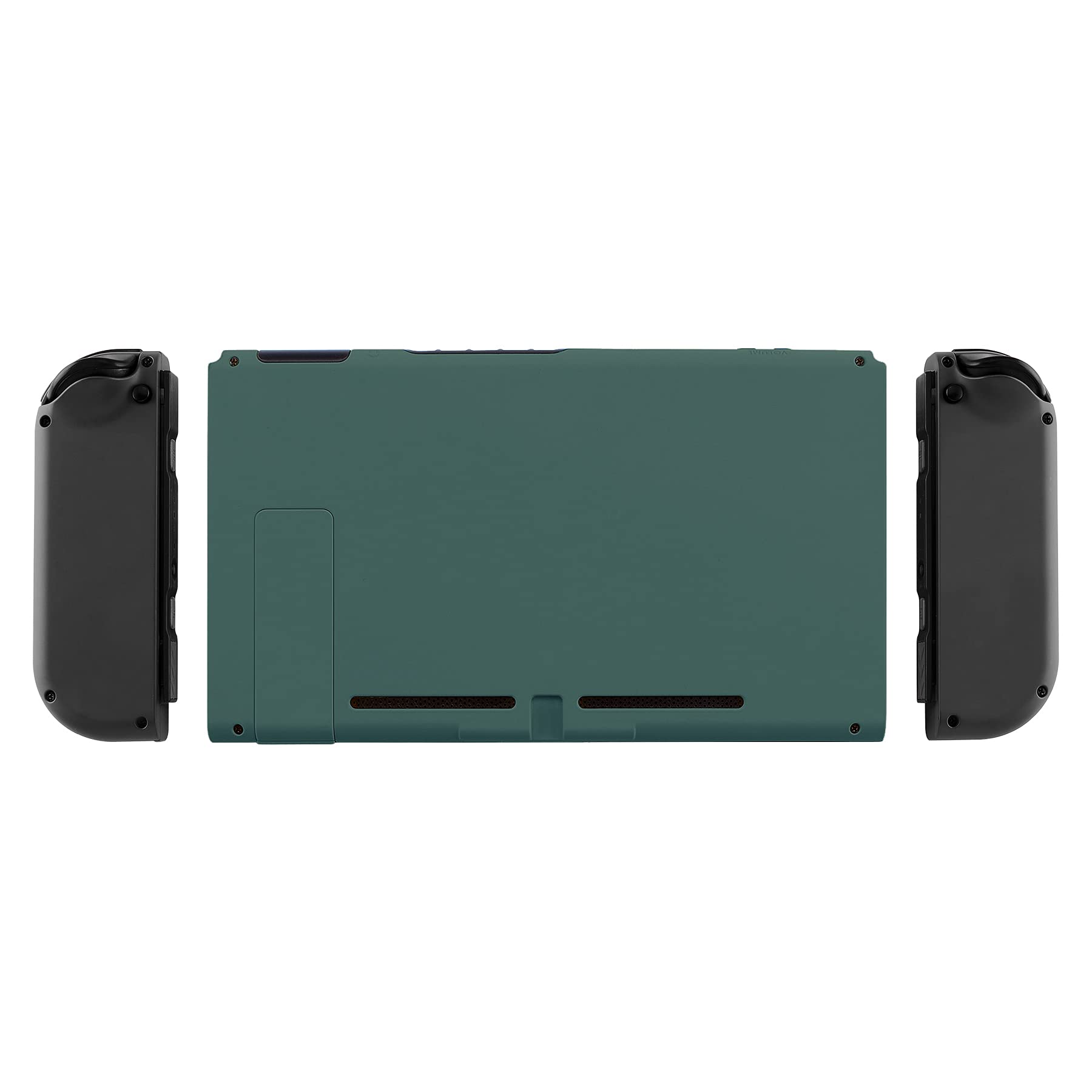 eXtremeRate Soft Touch Grip Pine Green Back Plate Replacement Shell Case for Nintendo Switch - DIY Housing Cover with Kickstand (JoyCon Not Included) | Perfect for Gaming Comfort & Console Protection