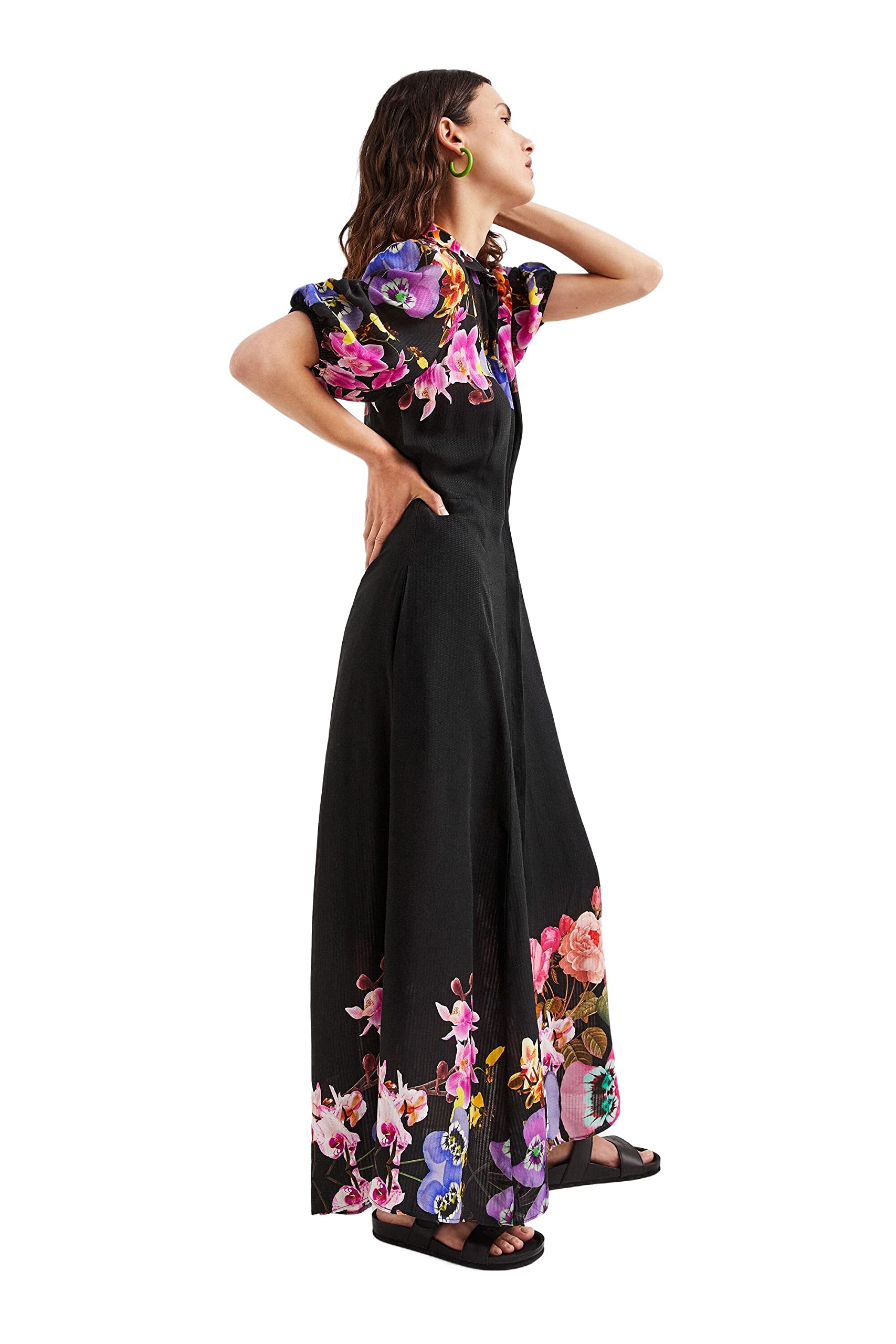 Desigual Women's Floral Print Summer Dress - Lightweight & Comfortable for Beach, Vacation & Casual Wear