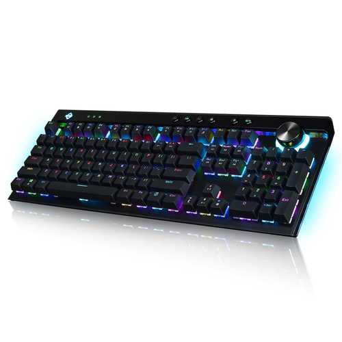 Ajazz AK45 104-Key RGB Mechanical Gaming Keyboard with BOX Switches & Detachable Wrist Rest - Perfect for PC Gaming, Typing & Office Work